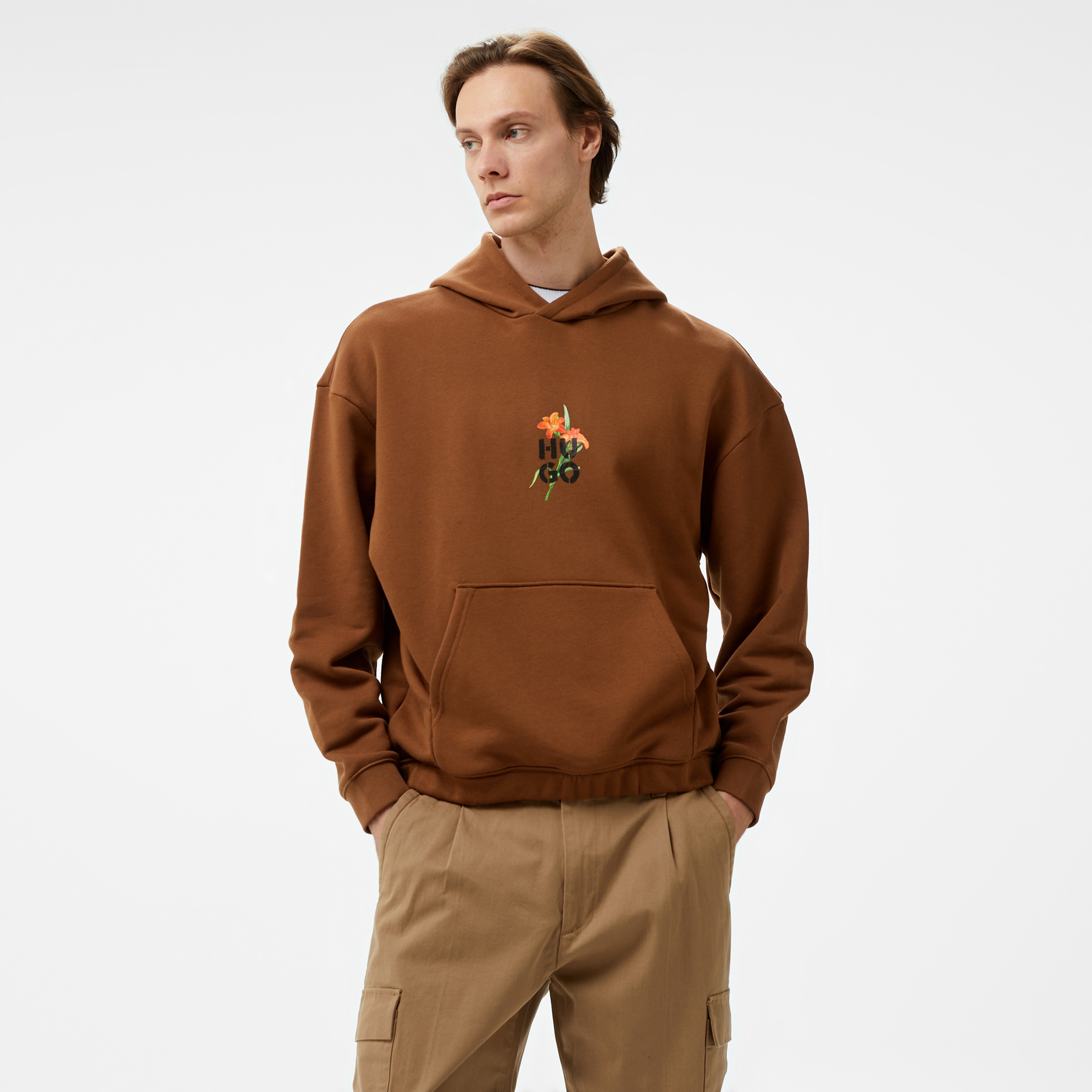 Hugo Diblossomy Erkek Kahverengi Sweatshirt