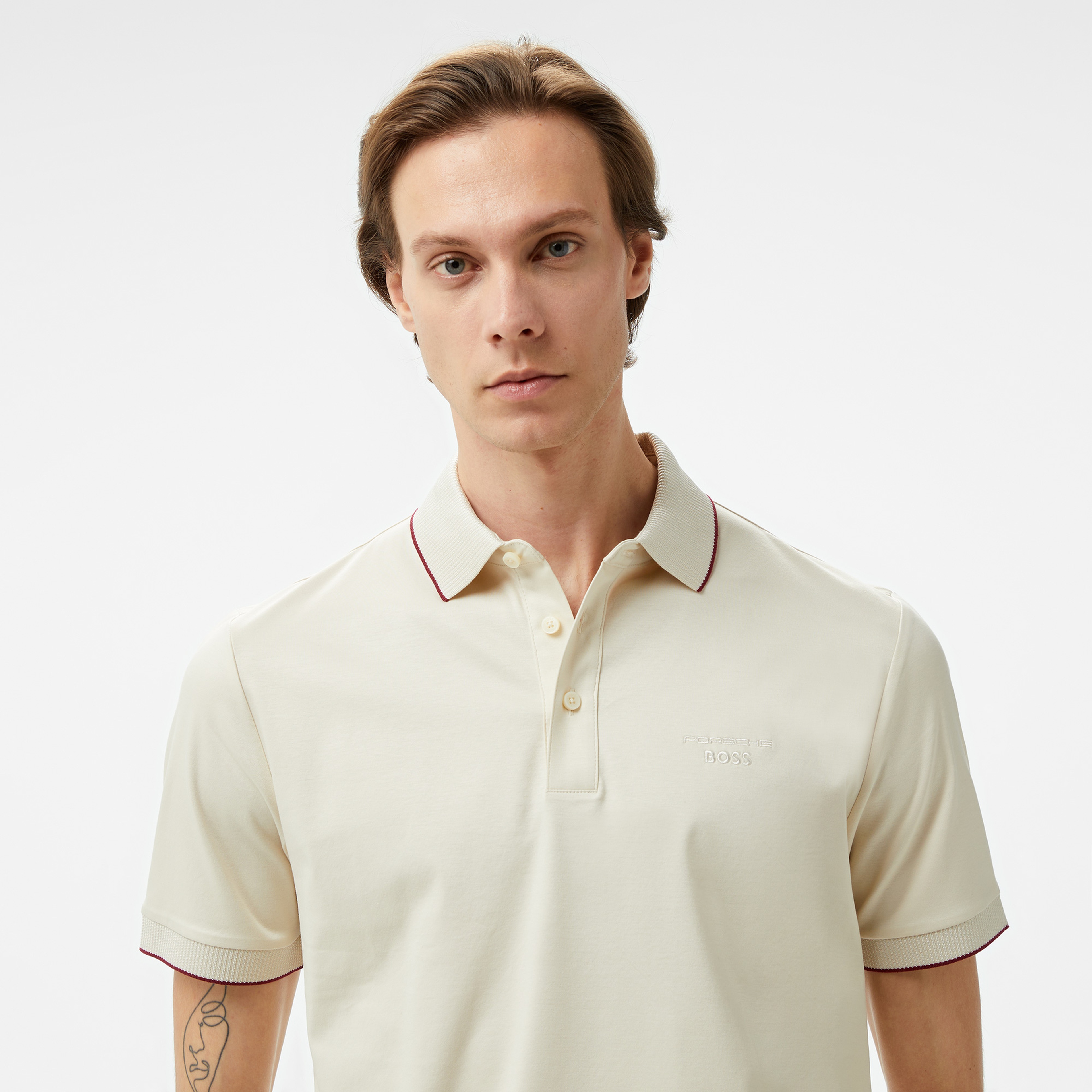 Boss H-Prout 400_Ps Erkek Beyaz Polo