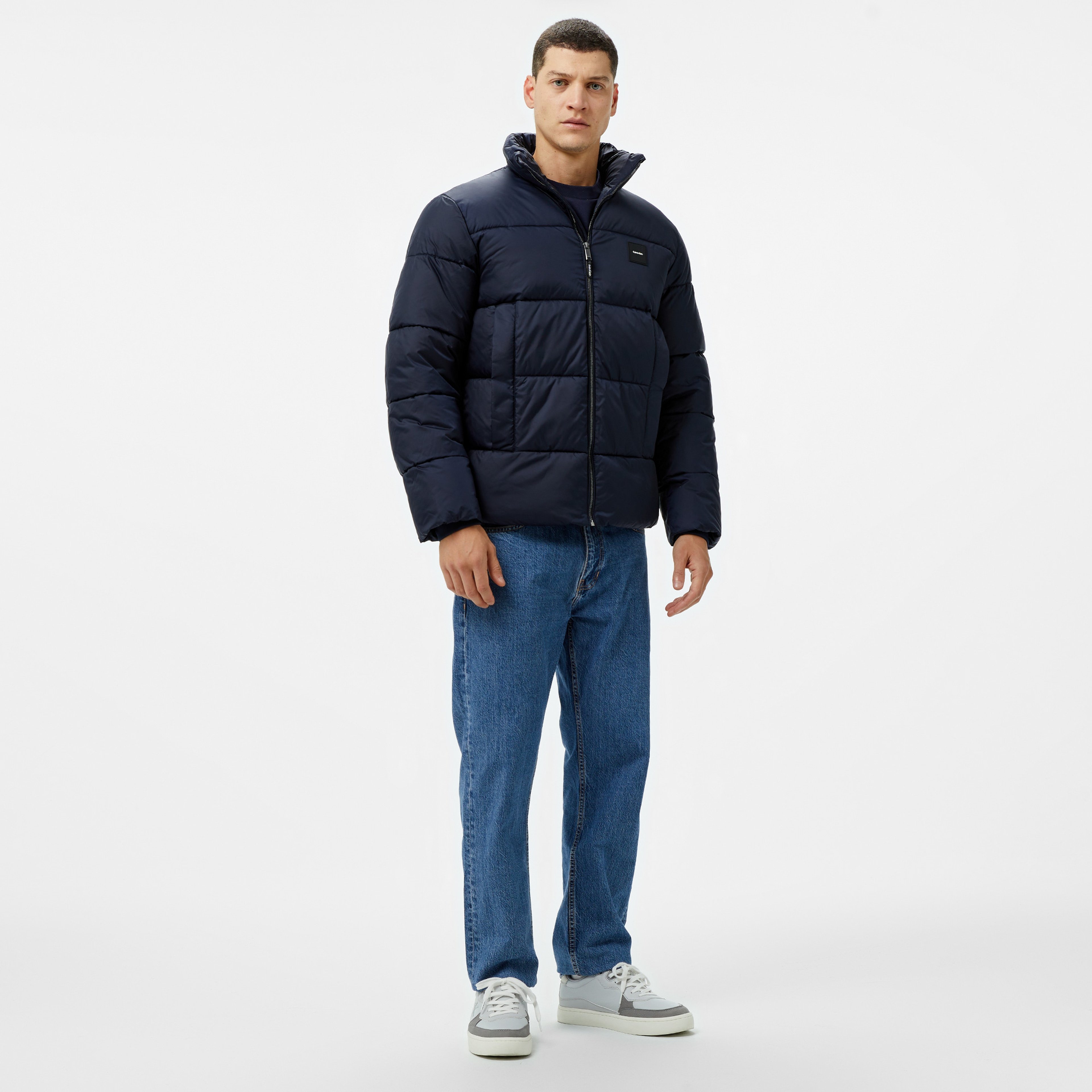 Calvin Klein Quilt Puffer Erkek Lacivert Mont