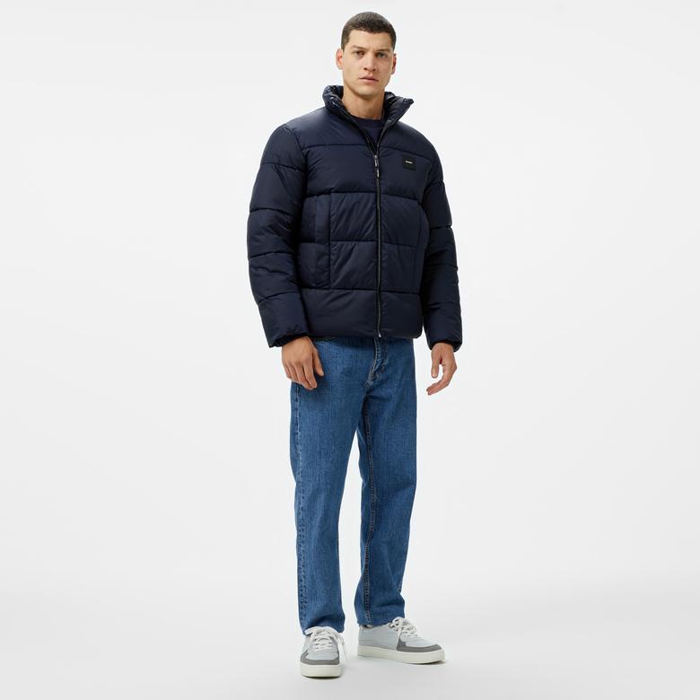 Calvin Klein Quilt Puffer Erkek Lacivert Mont