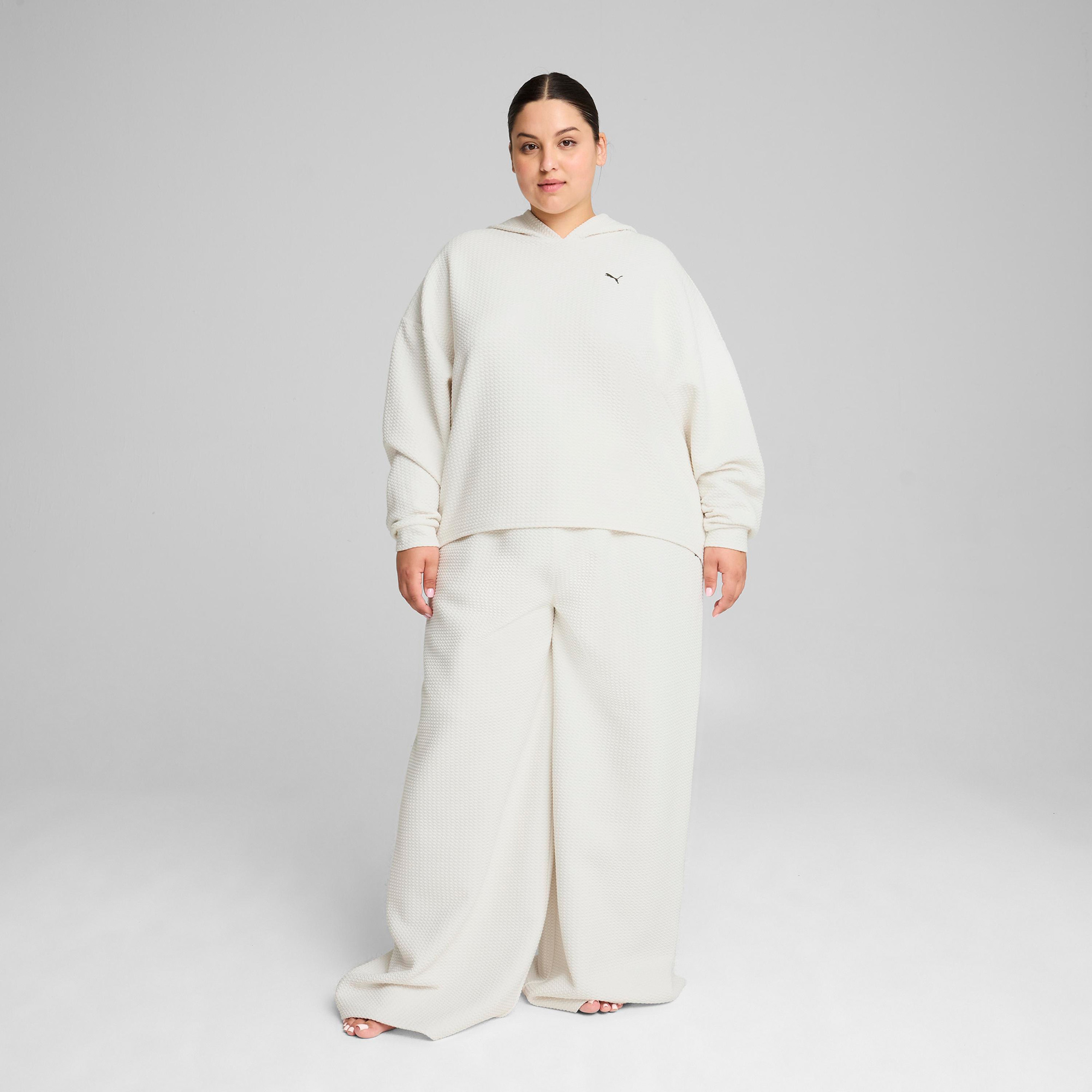 Puma Q4 Studio Textured Kadın Gri Sweatshirt