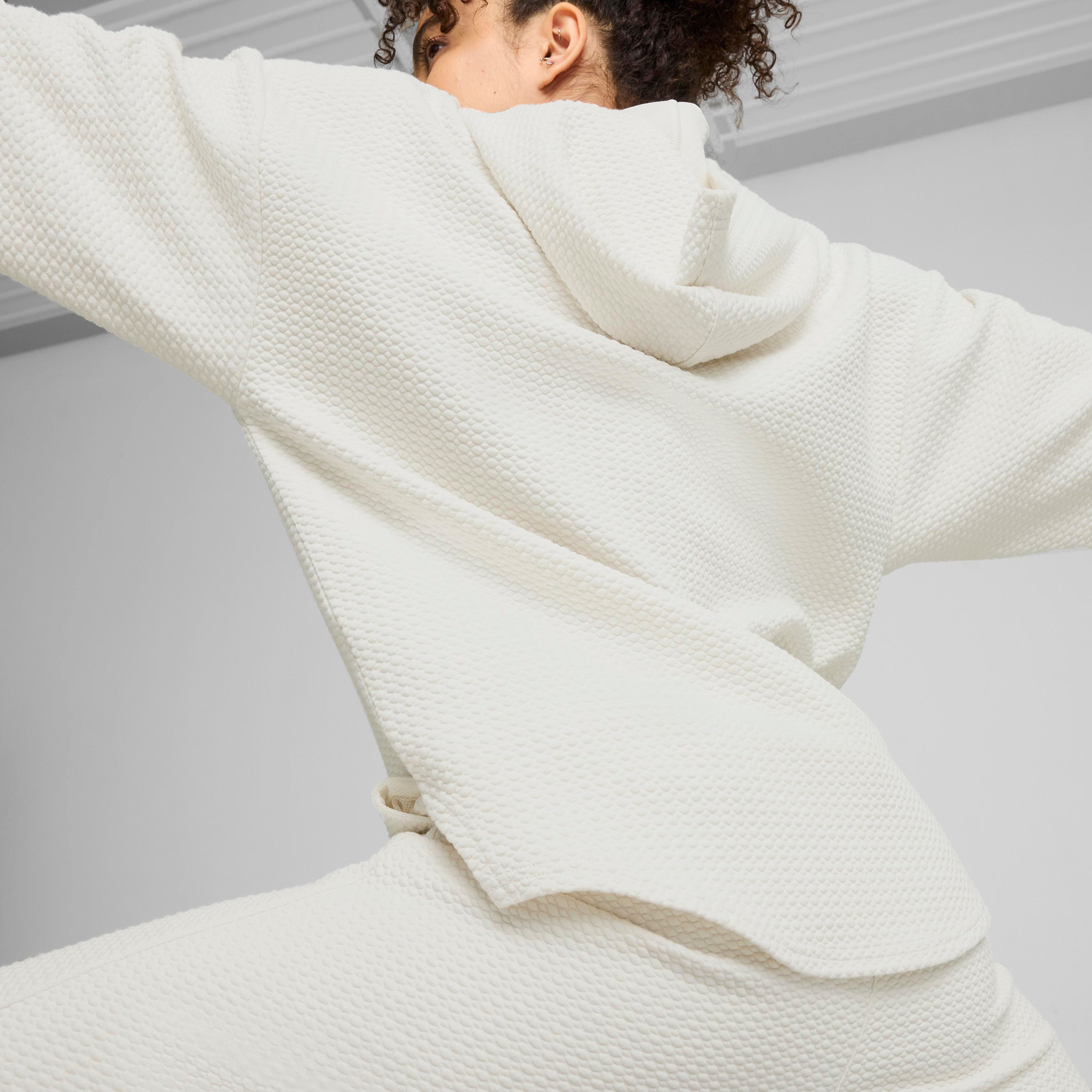 Puma Q4 Studio Textured Kadın Gri Sweatshirt