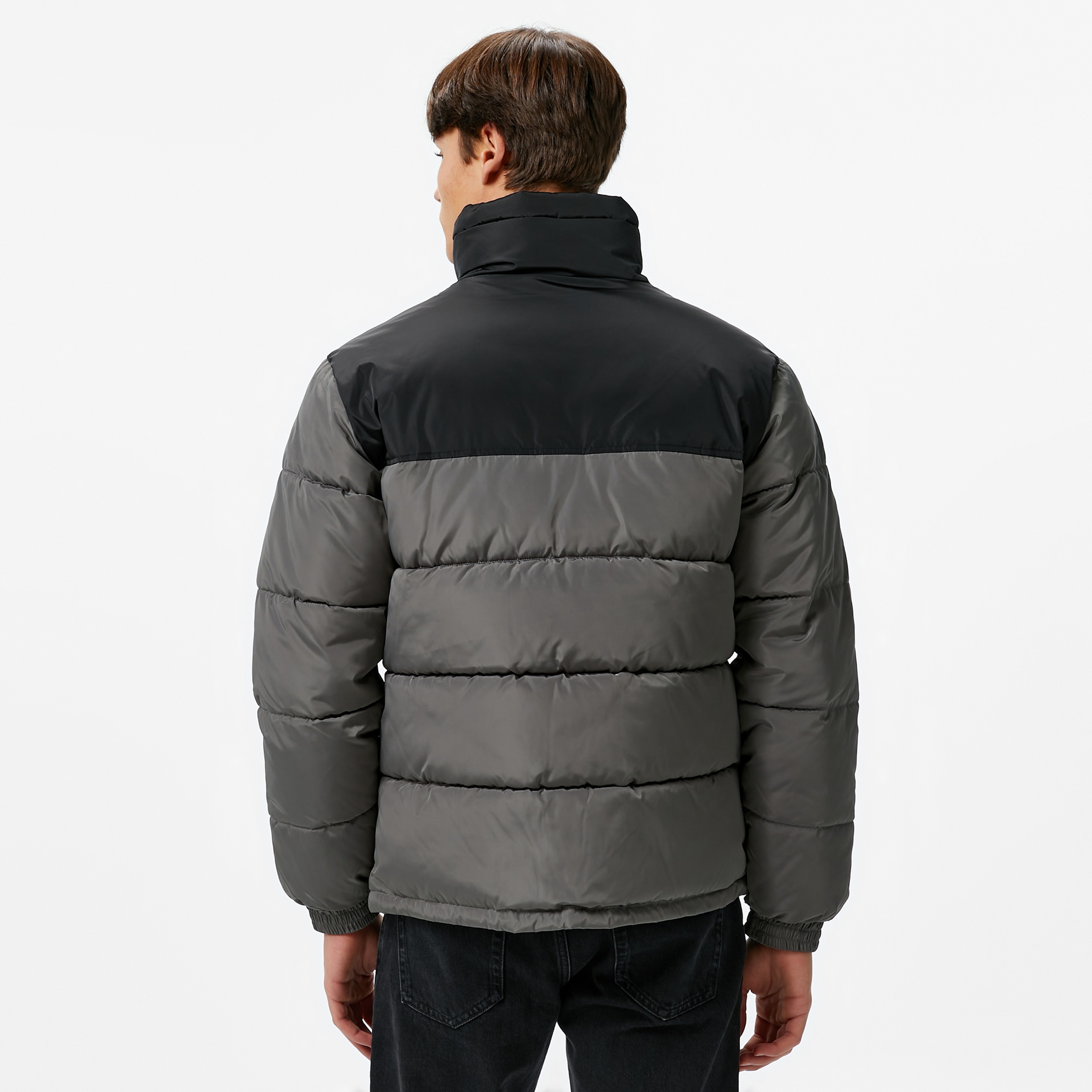 Karl Kani Retro Essential Puffer Erkek Gri Mont