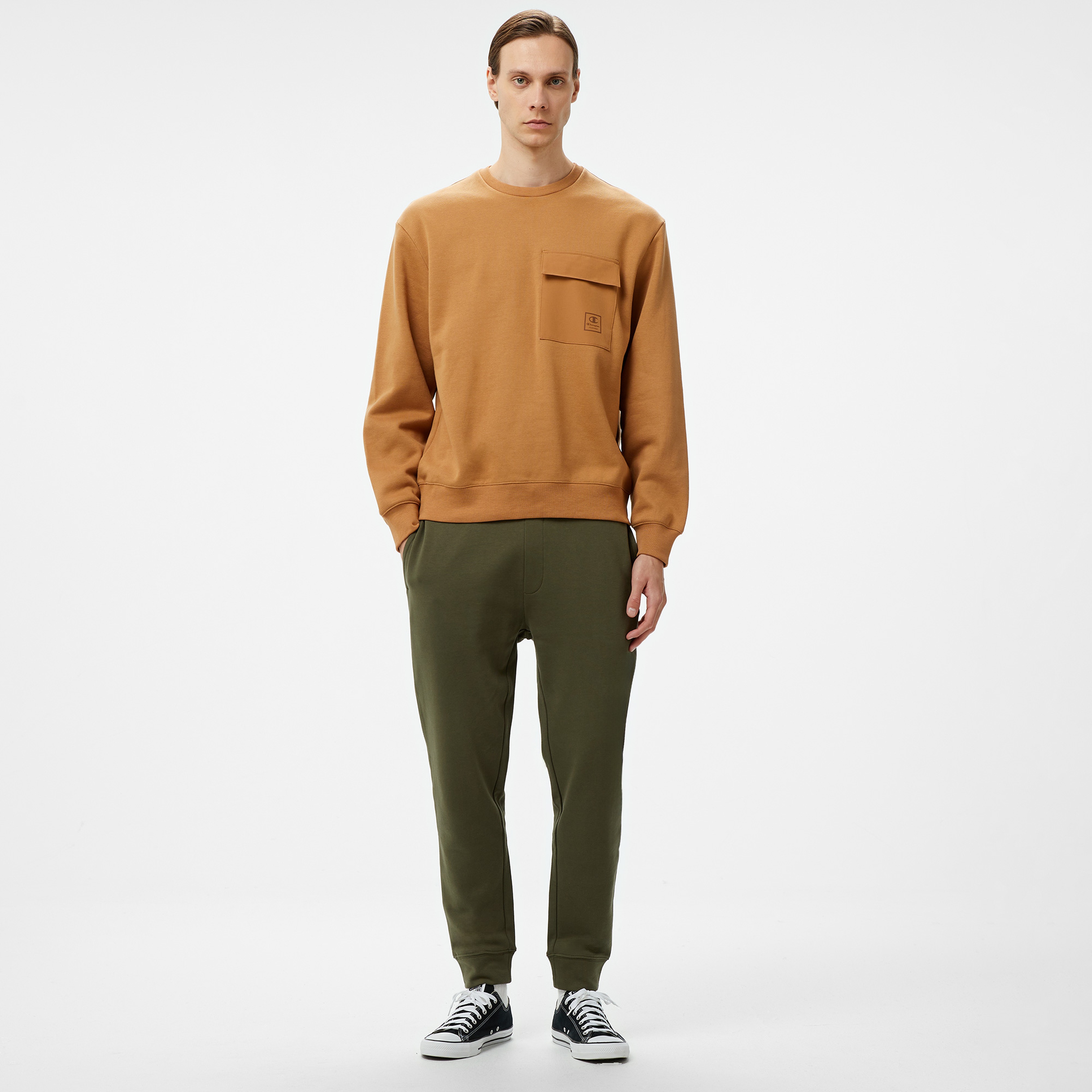 Champion Erkek Kahverengi Sweatshirt