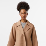 Calvin Klein Wool Long Wrap Kadın Kahverengi Trençkot