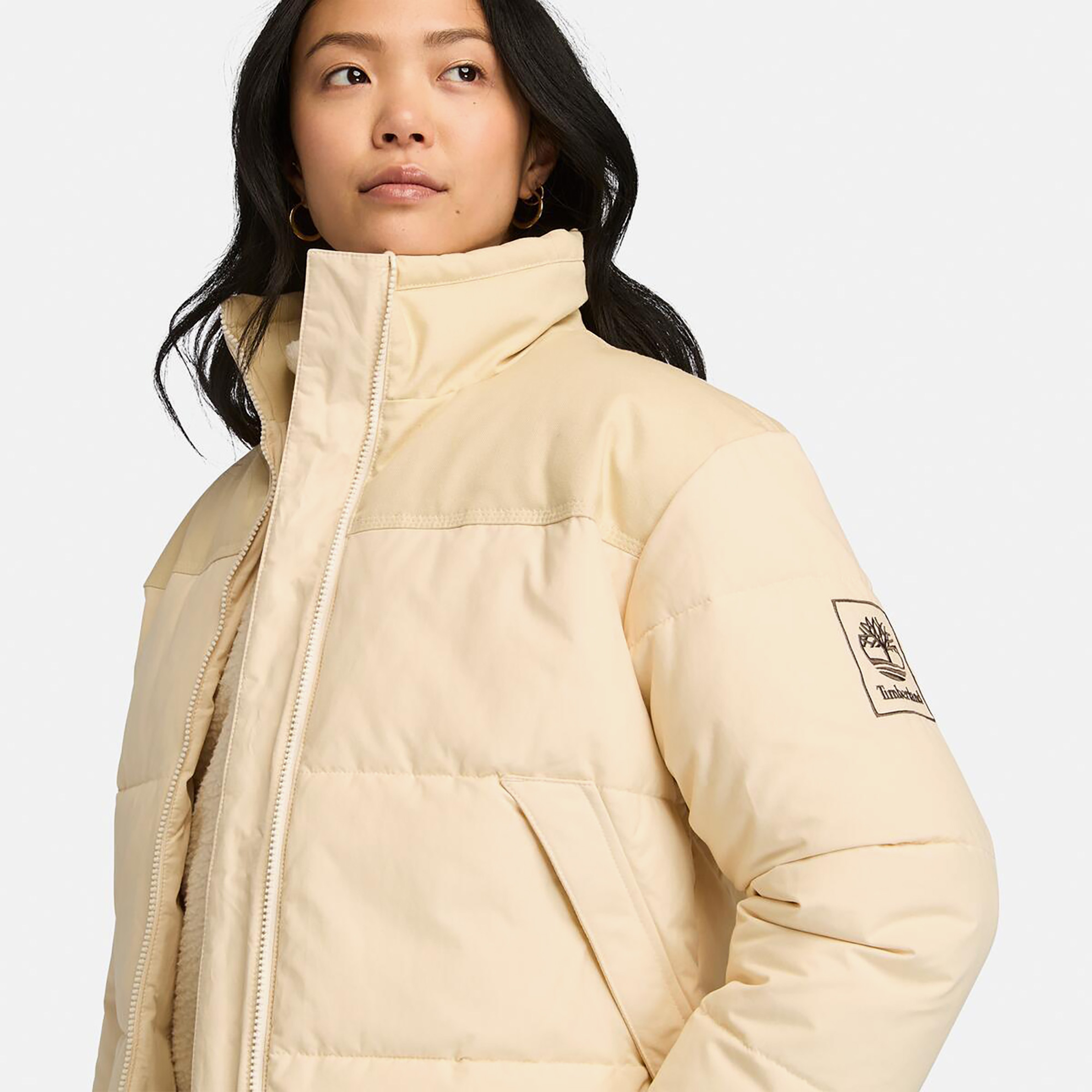 Timberland Welch Mountain Synthetic Insulated Puffer Kadın Bej Ceket