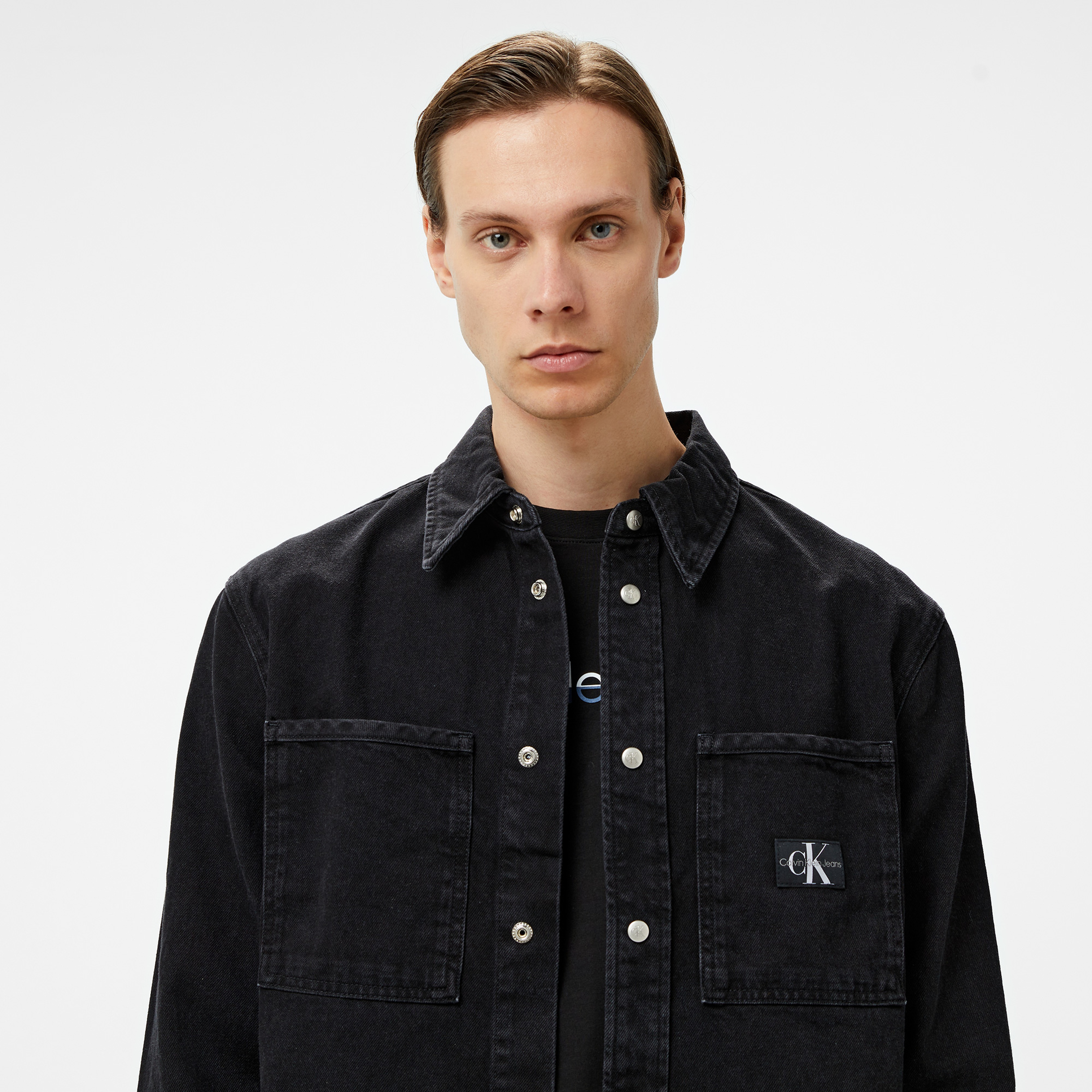 Calvin Klein Jeans Erkek Mavi Gömlek