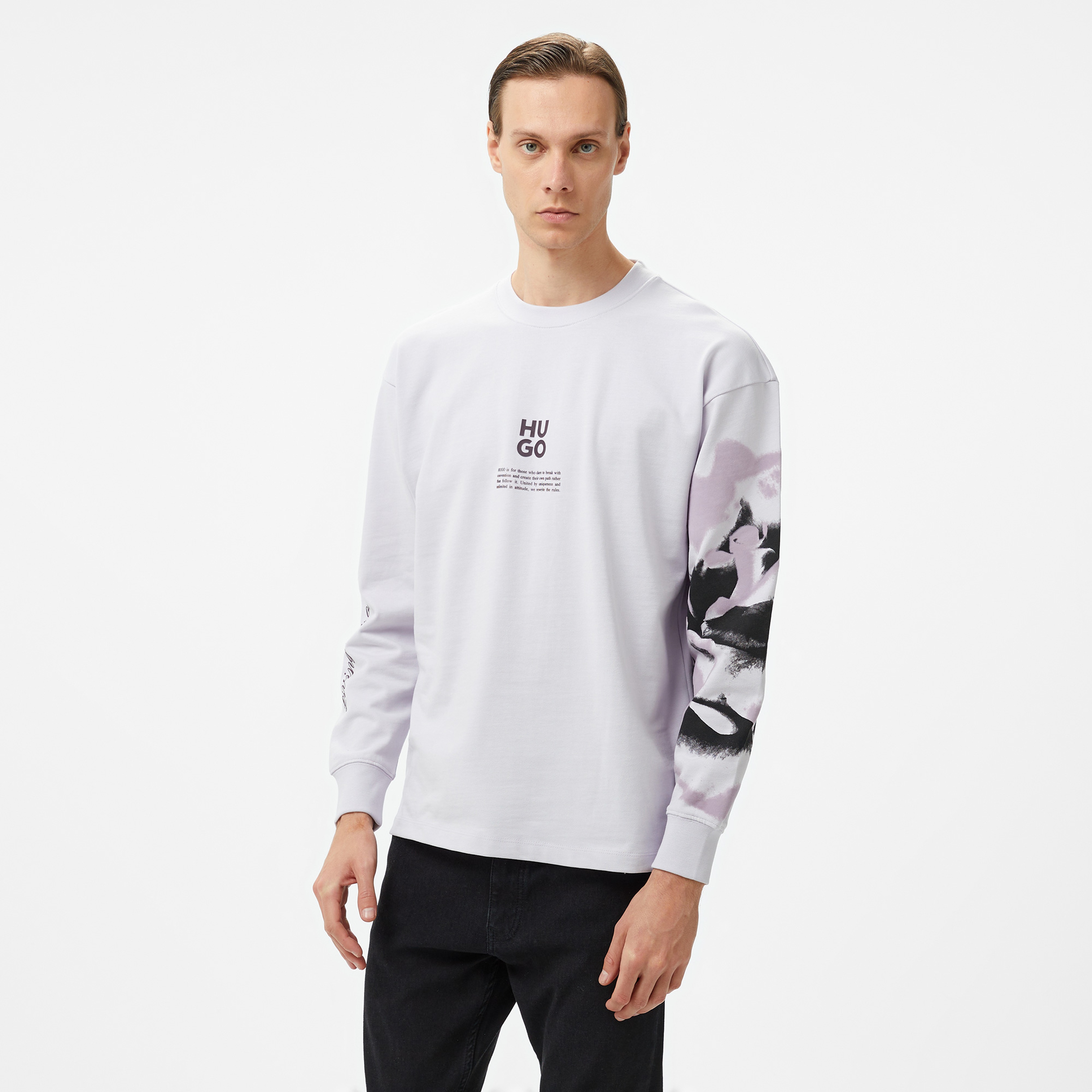 Hugo Dapurlsli Erkek Mor Sweatshirt