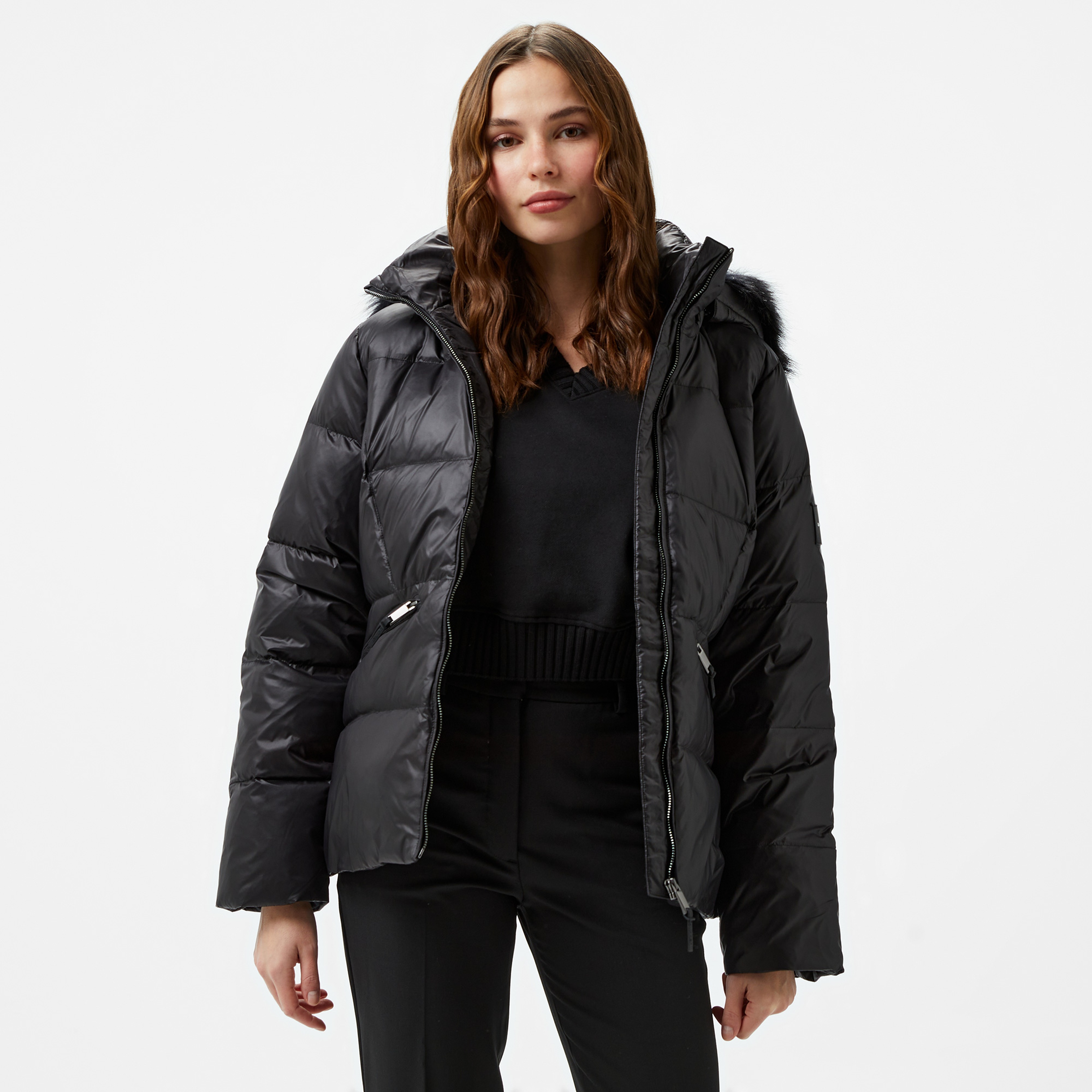 Calvin Klein Kadın Siyah Mont