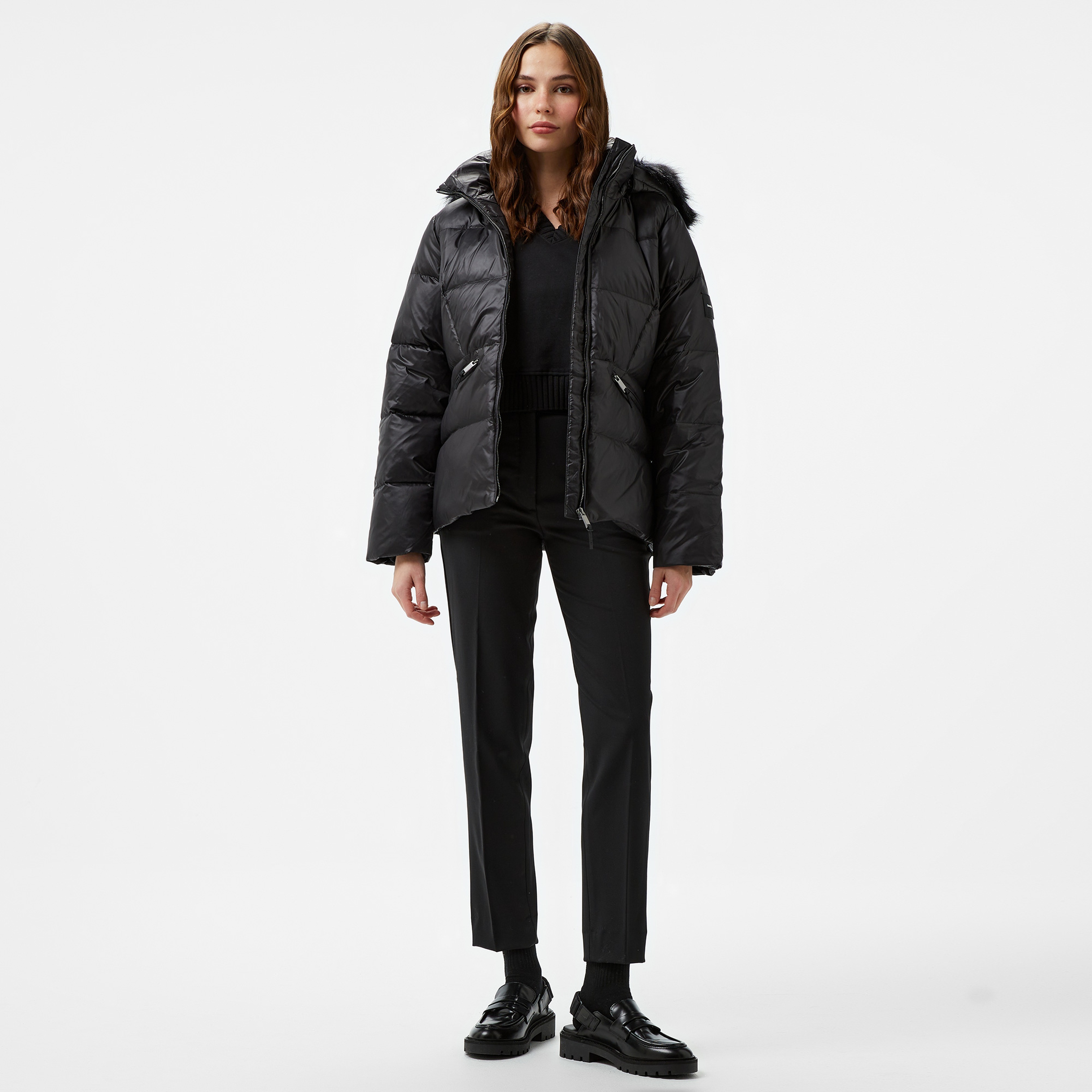 Calvin Klein Kadın Siyah Mont