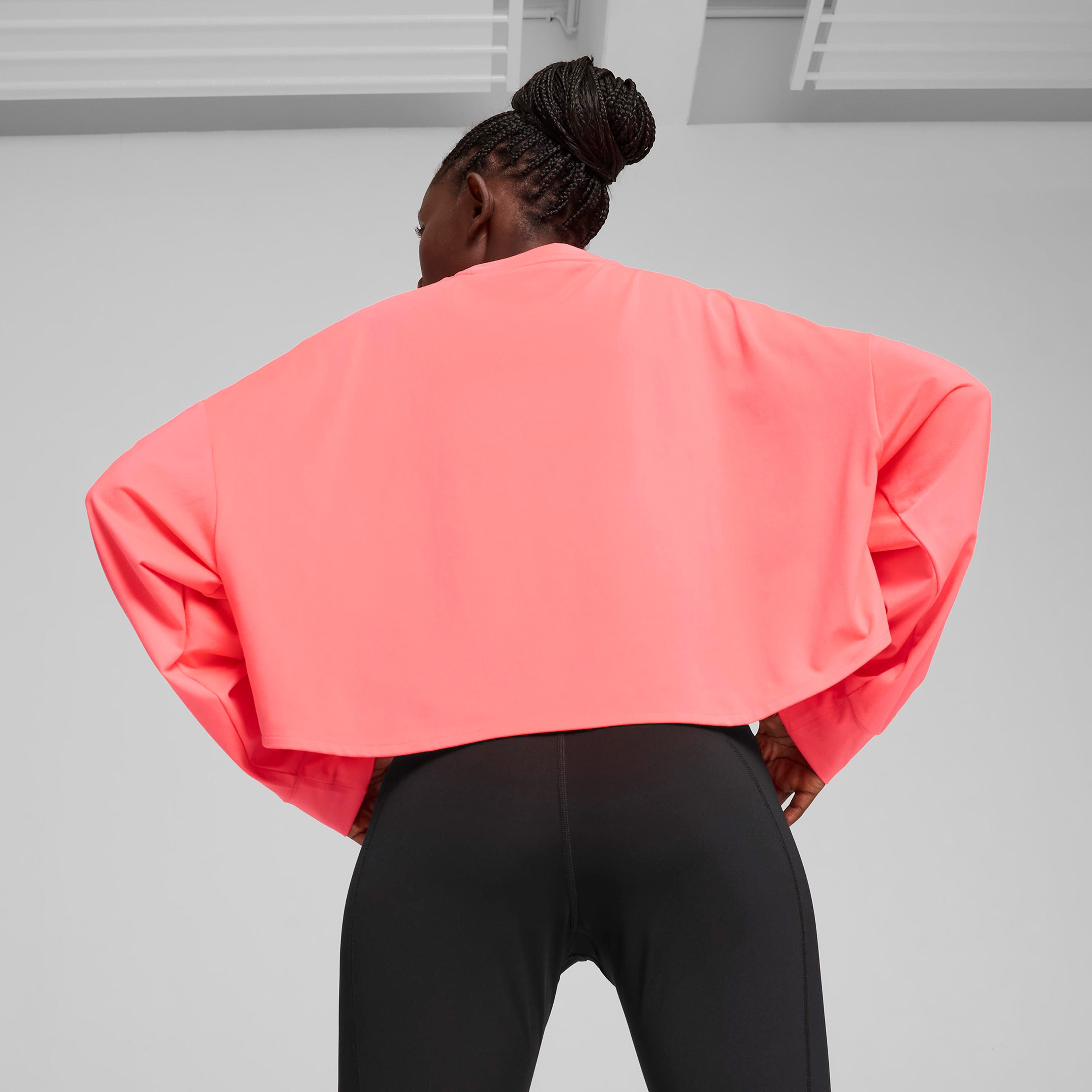 Puma Cloudspun Crossover Crew Kadın Somon Rengi Sweatshirt