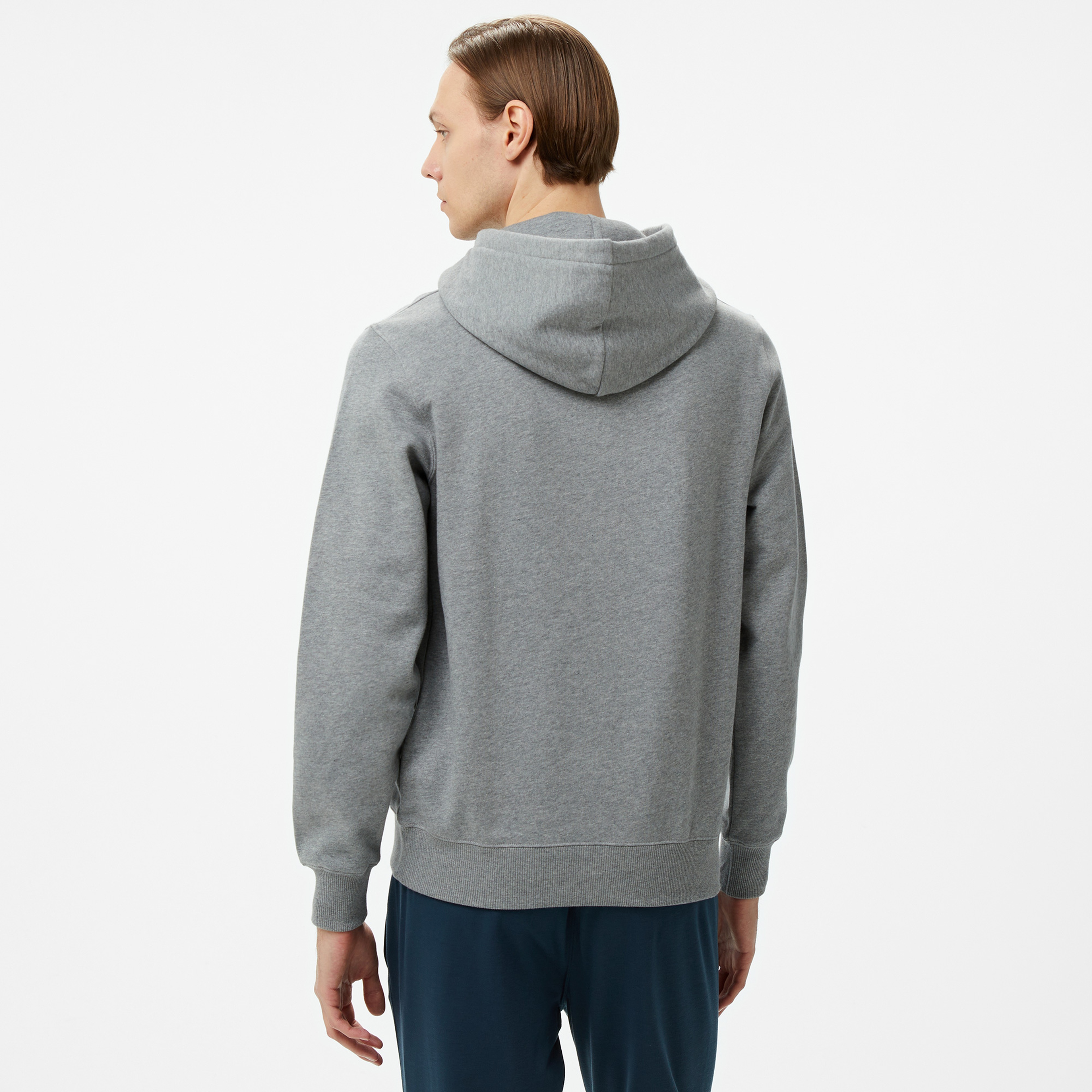 Calvin Klein Jeans Seasonal Monologo Regular Erkek Gri Hoodie
