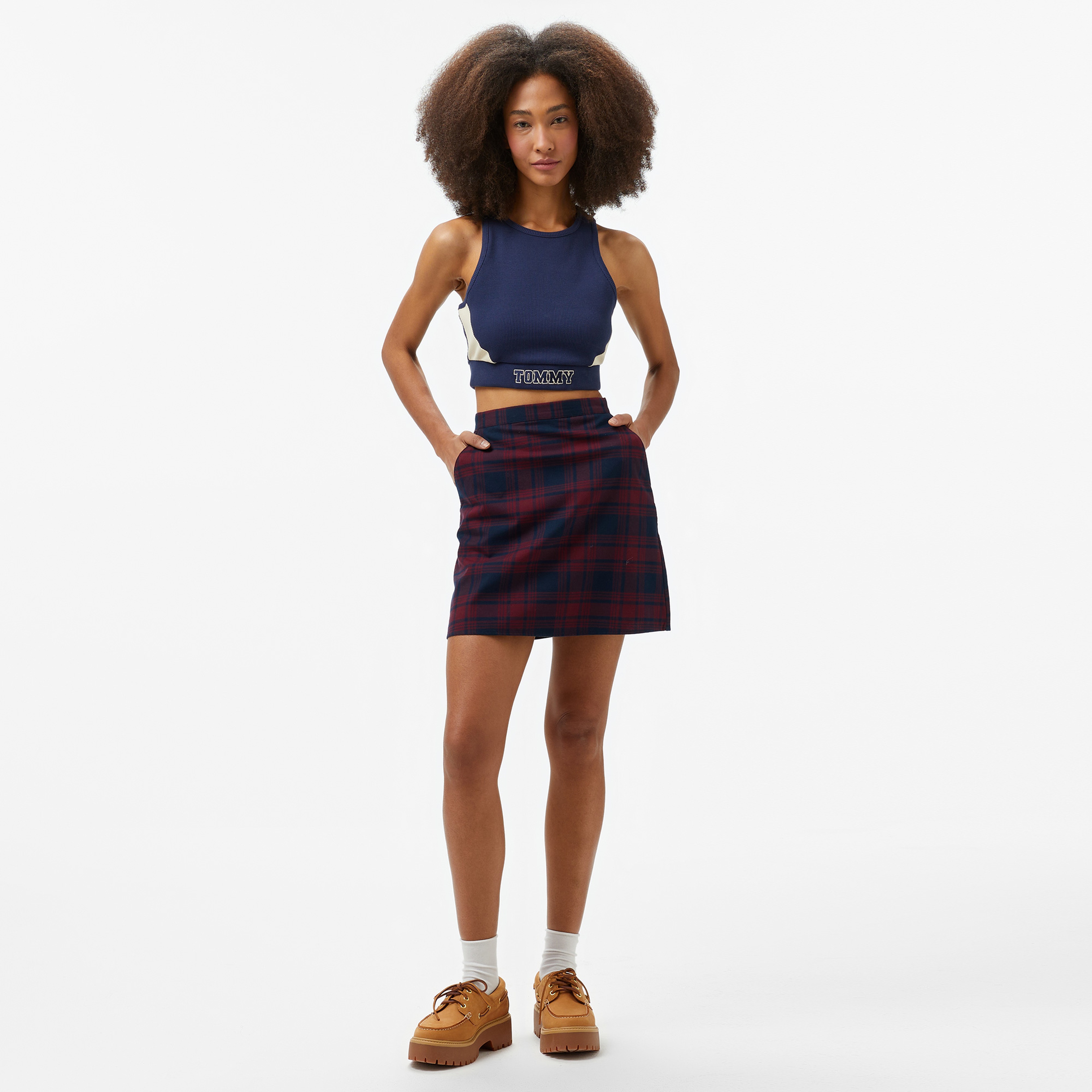 Tommy Hilfiger Jeans Tj Game Day Cycling Top Kadın Lacivert Body