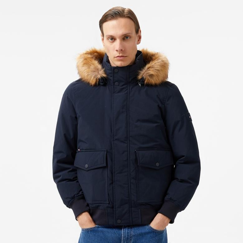 Tommy Hilfiger Rockie Down Erkek Mavi Bomber Mont
