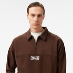 HUF Slate Quarter Zip Fleece Erkek Kahverengi Ceket