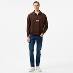 HUF Slate Quarter Zip Fleece Erkek Kahverengi Ceket