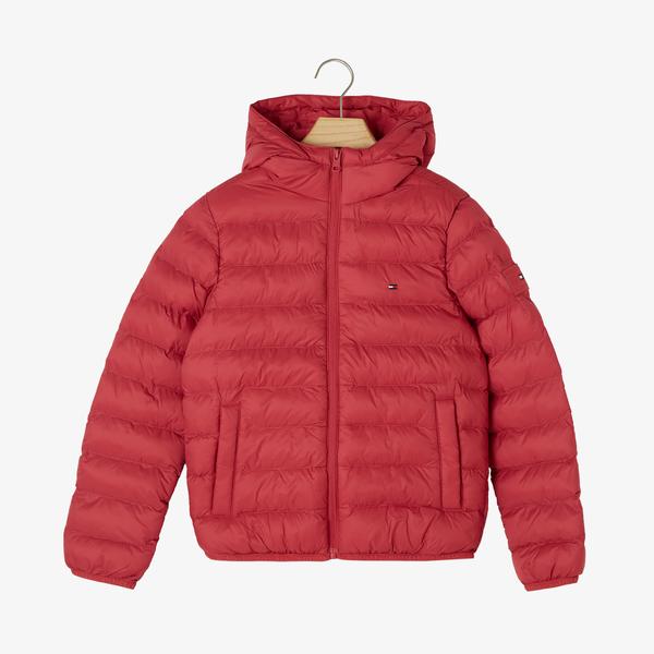 Tommy Hilfiger Lightweight Çocuk Kırmızı Mont
