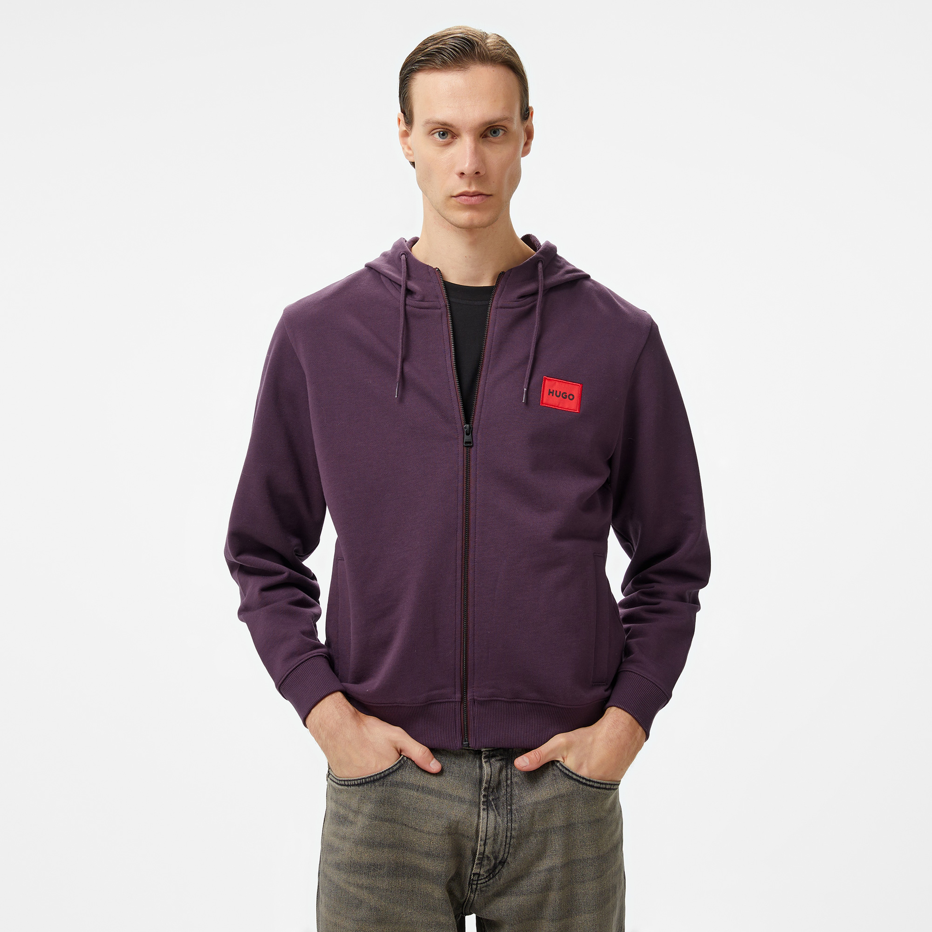 Hugo Daple 212 Erkek Mor Hoodie