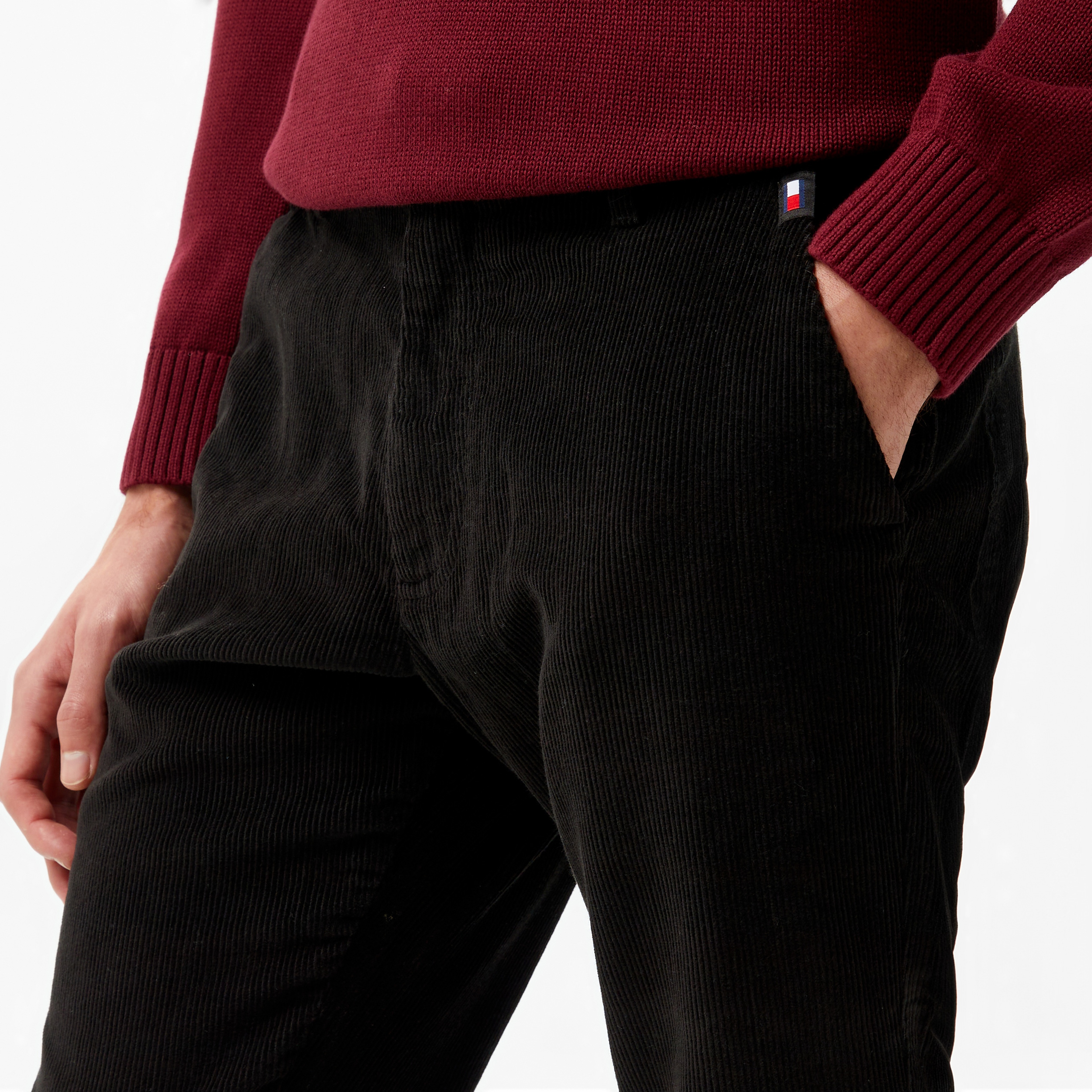 Tommy Hilfiger Jeans Ryan Cord Erkek Siyah Chino Pantolon