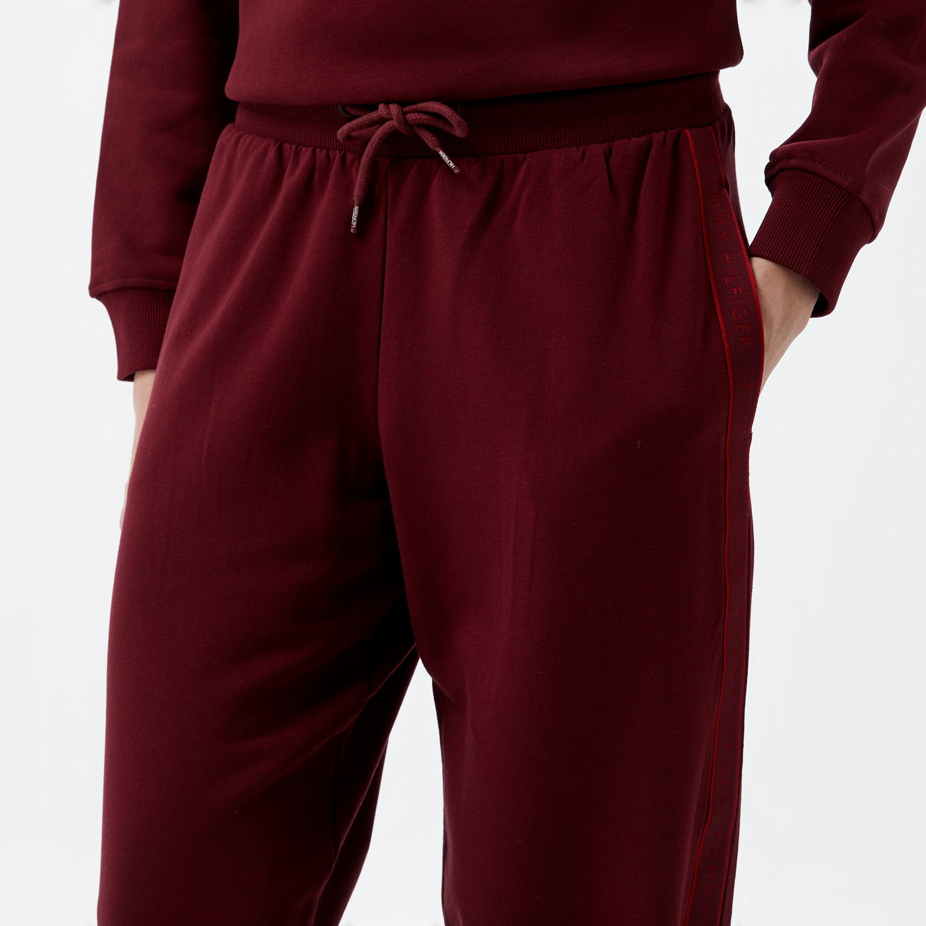 Tommy Hilfiger Modals Kadın Bordo Eşofman Altı