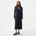 Tommy Hilfiger Textured V-Neck Kadın Beyaz Elbise