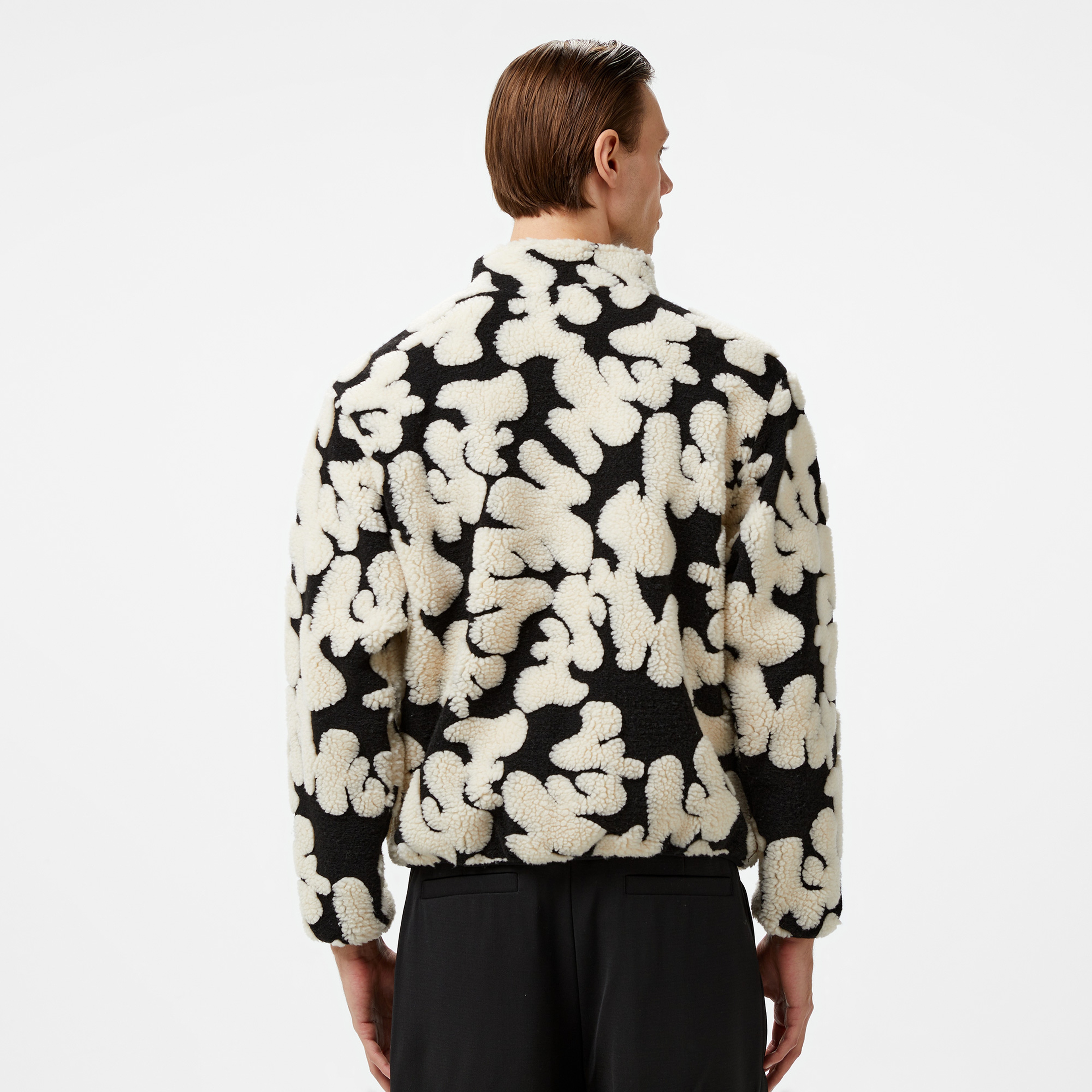 HUF Abstract High Pile Jacquard Erkek Siyah Ceket