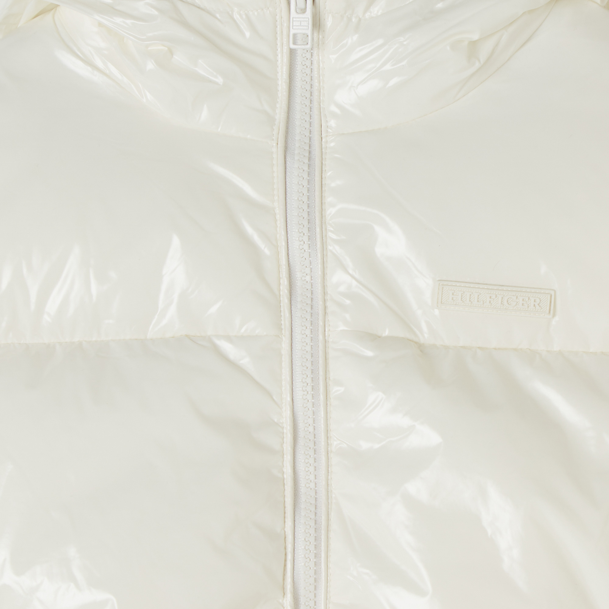 Tommy Hilfiger New York Glossy Puffer Çocuk Beyaz Mont