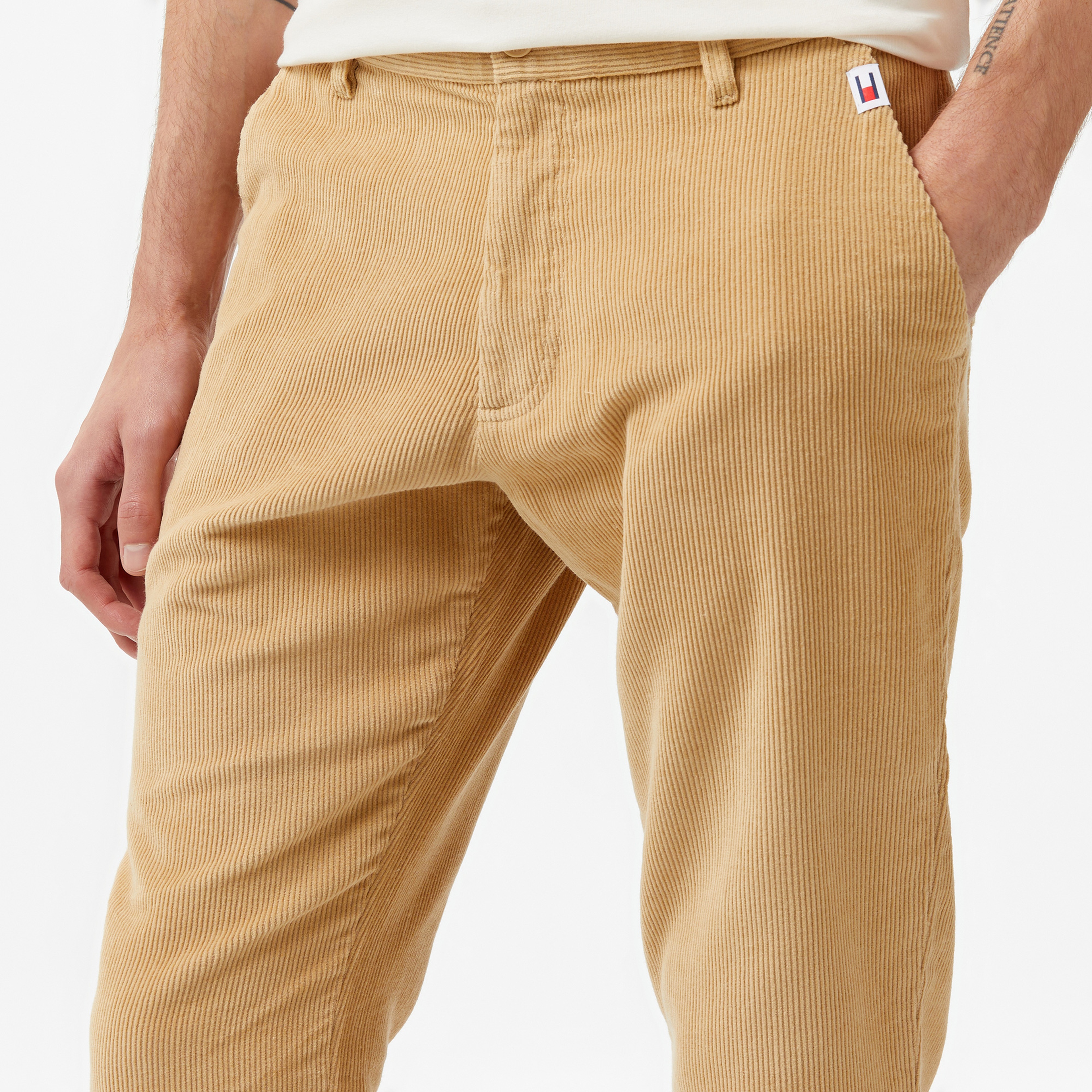 Tommy Hilfiger Jeans Ryan Cord Erkek Bej Chino Pantolon