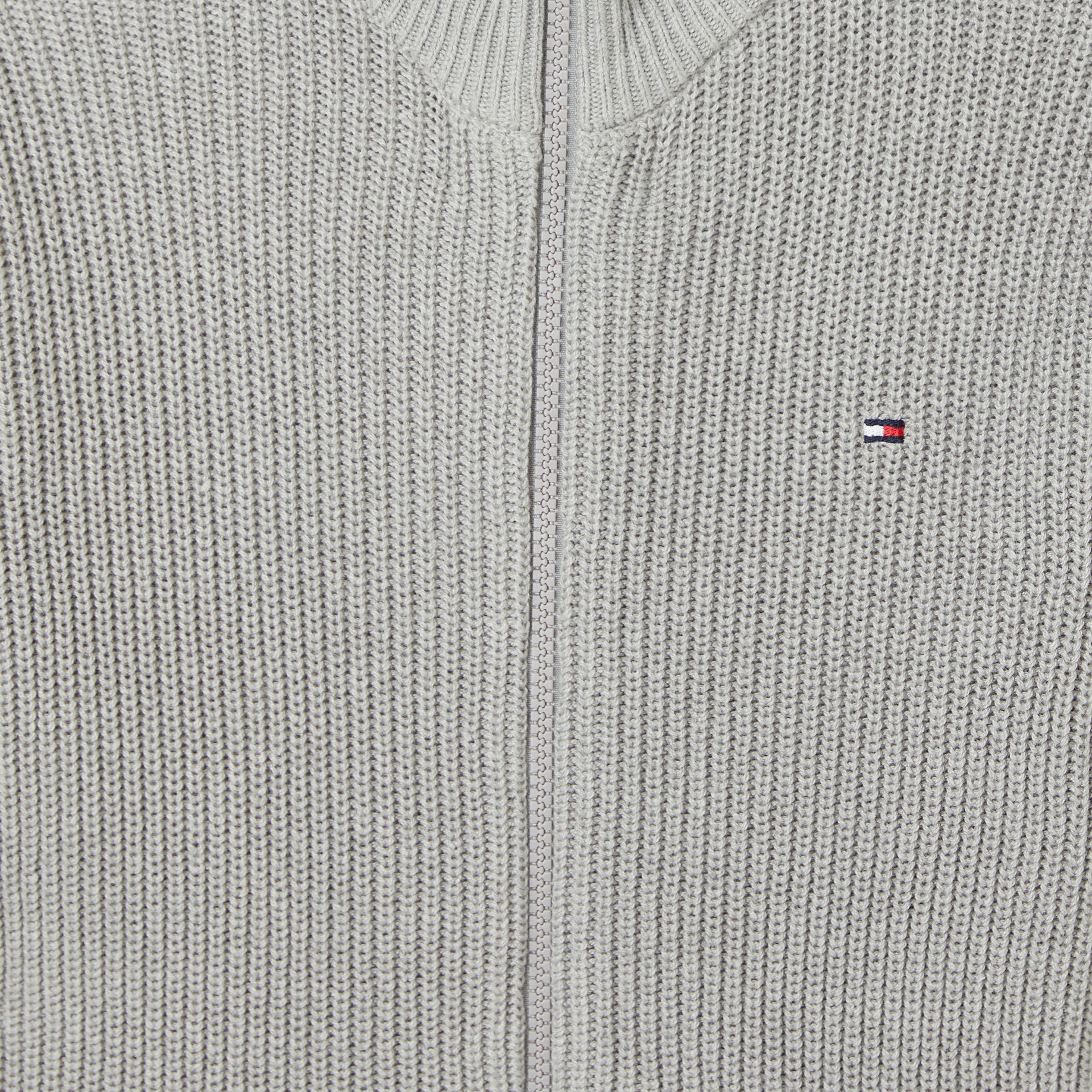 Tommy Hilfiger Flag Full Zip Çocuk Gri Hırka