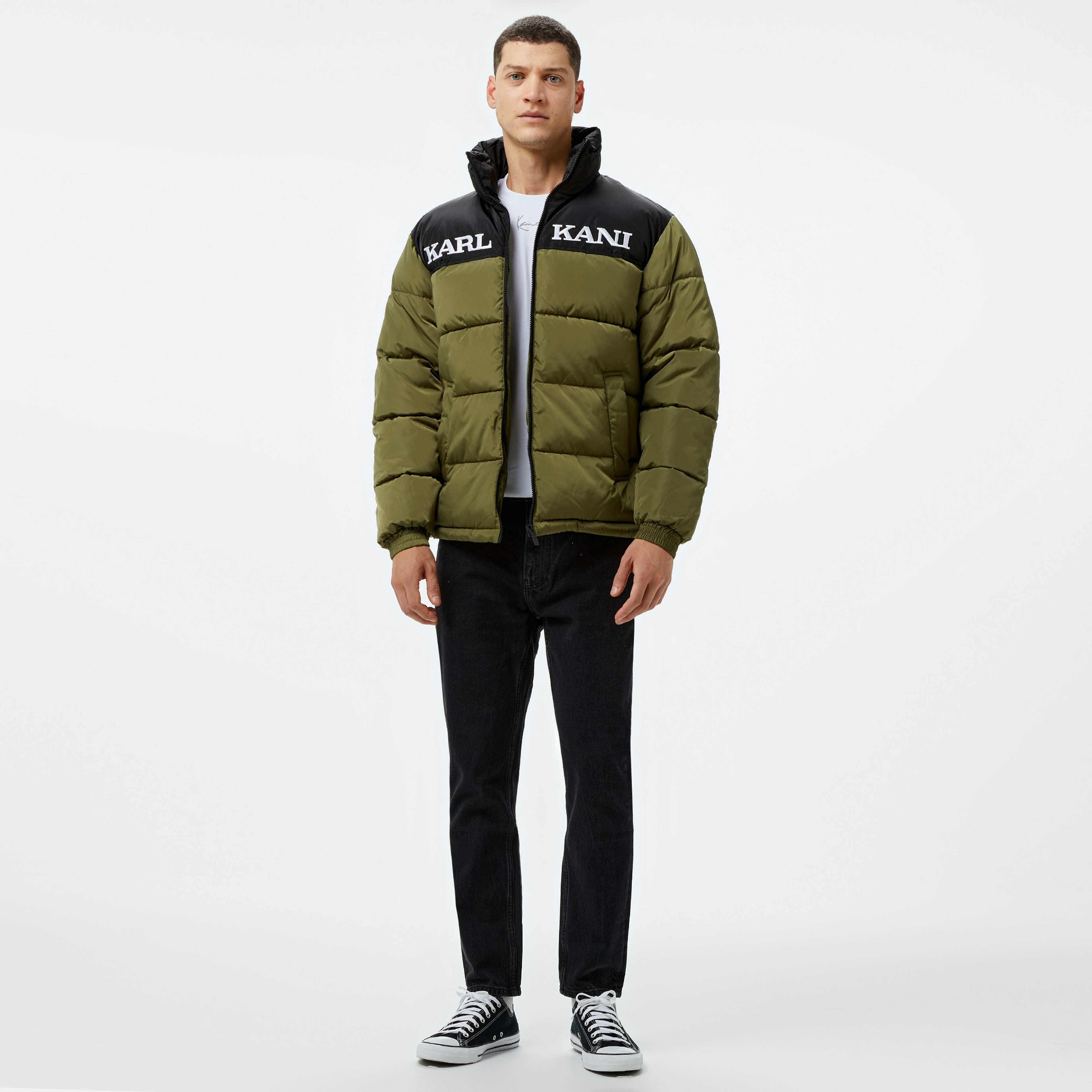 Karl Kani Retro Essential Puffer Erkek Yeşil Ceket