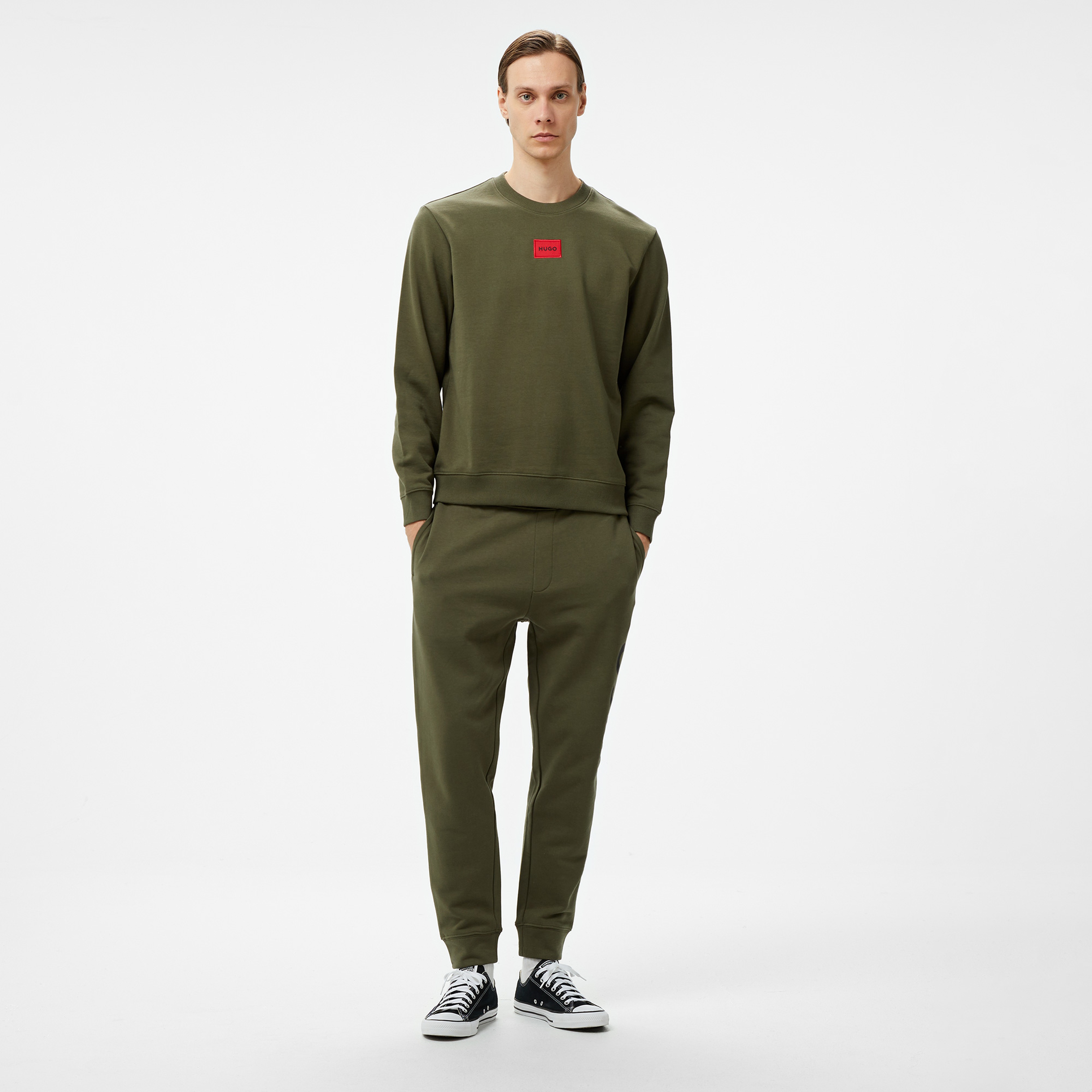 Hugo Diragol 212 Erkek Haki Sweatshirt