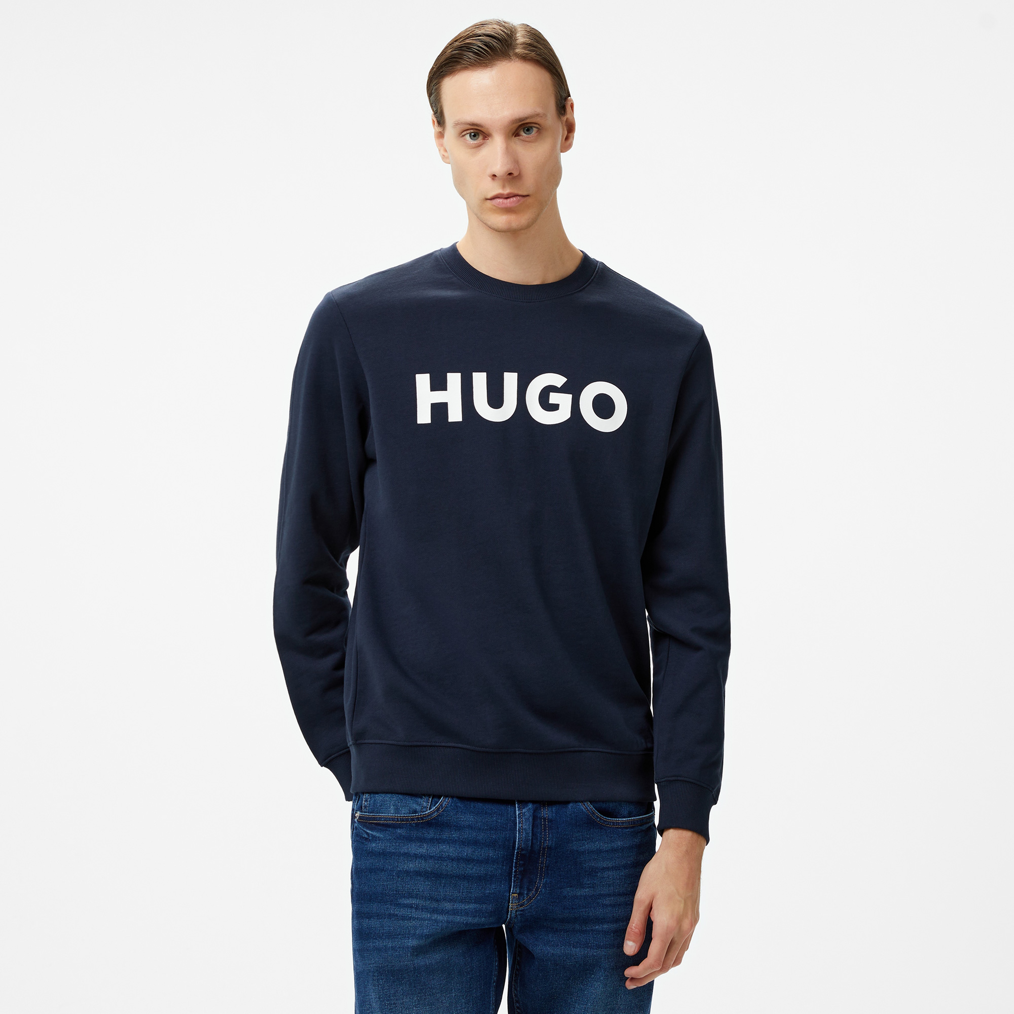 Hugo Dem Erkek Lacivert Sweatshirt