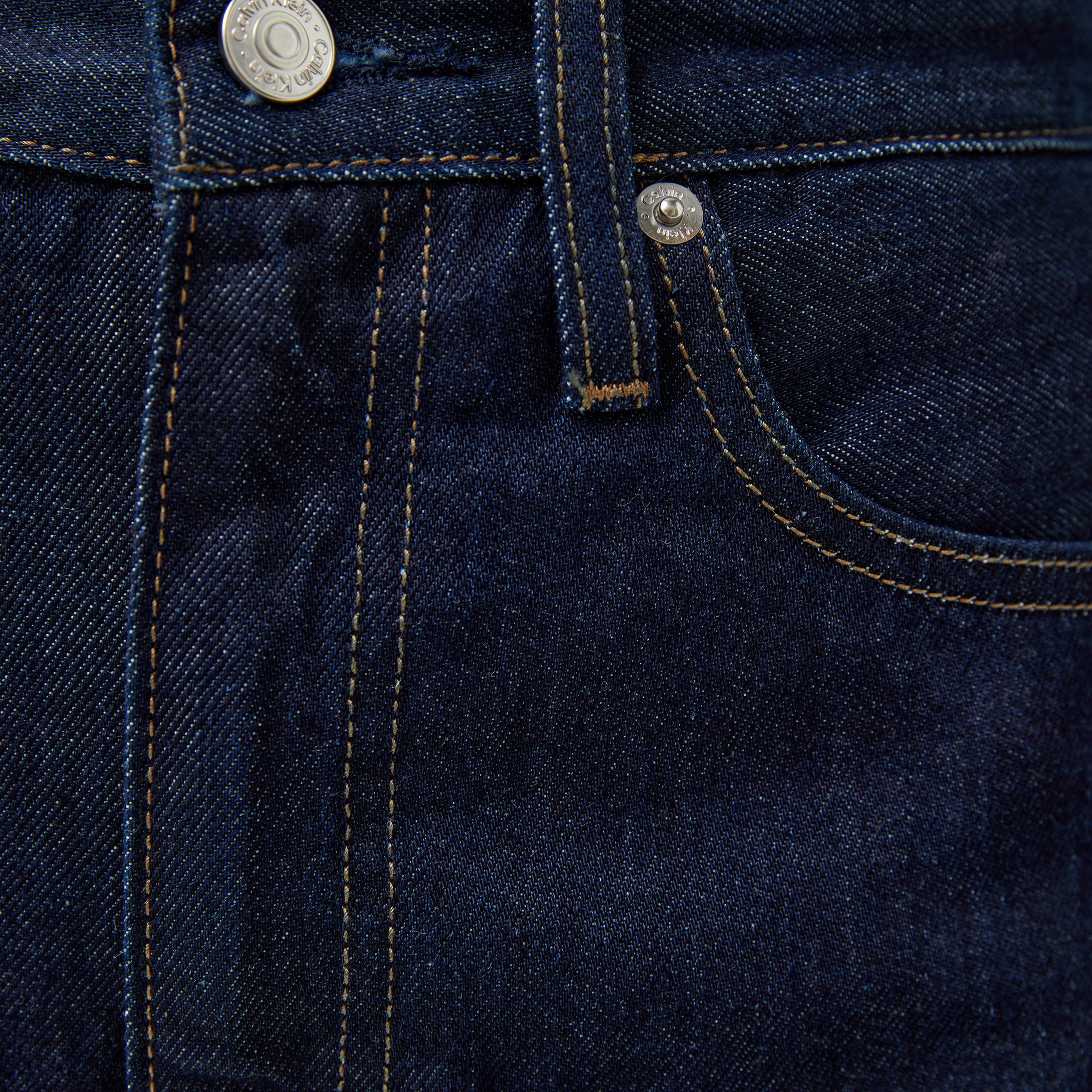 Calvin Klein Jeans High Rise Straight Kadın Lacivert Jean