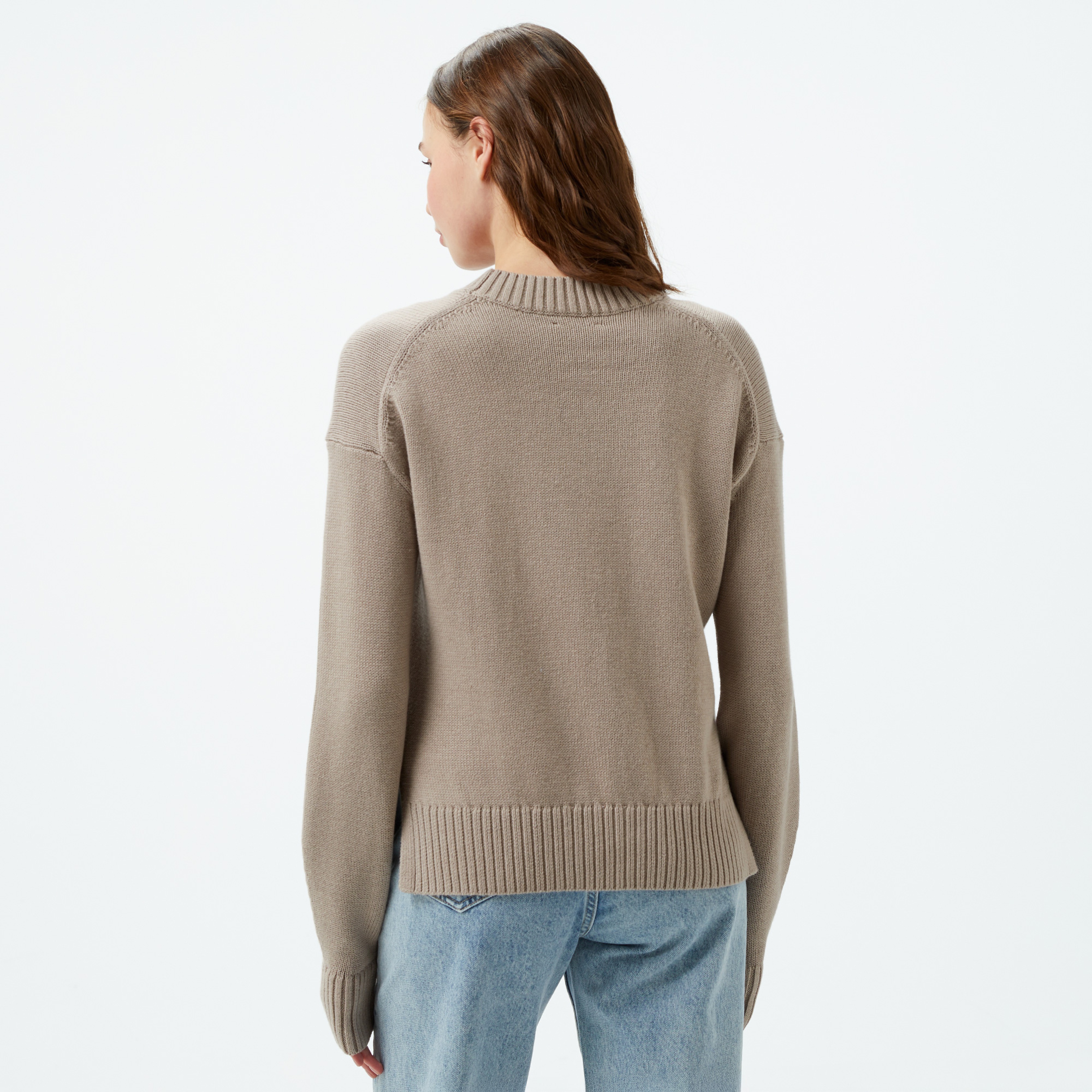 Calvin Klein Jeans intarsia Loose Kadın Gri Kazak