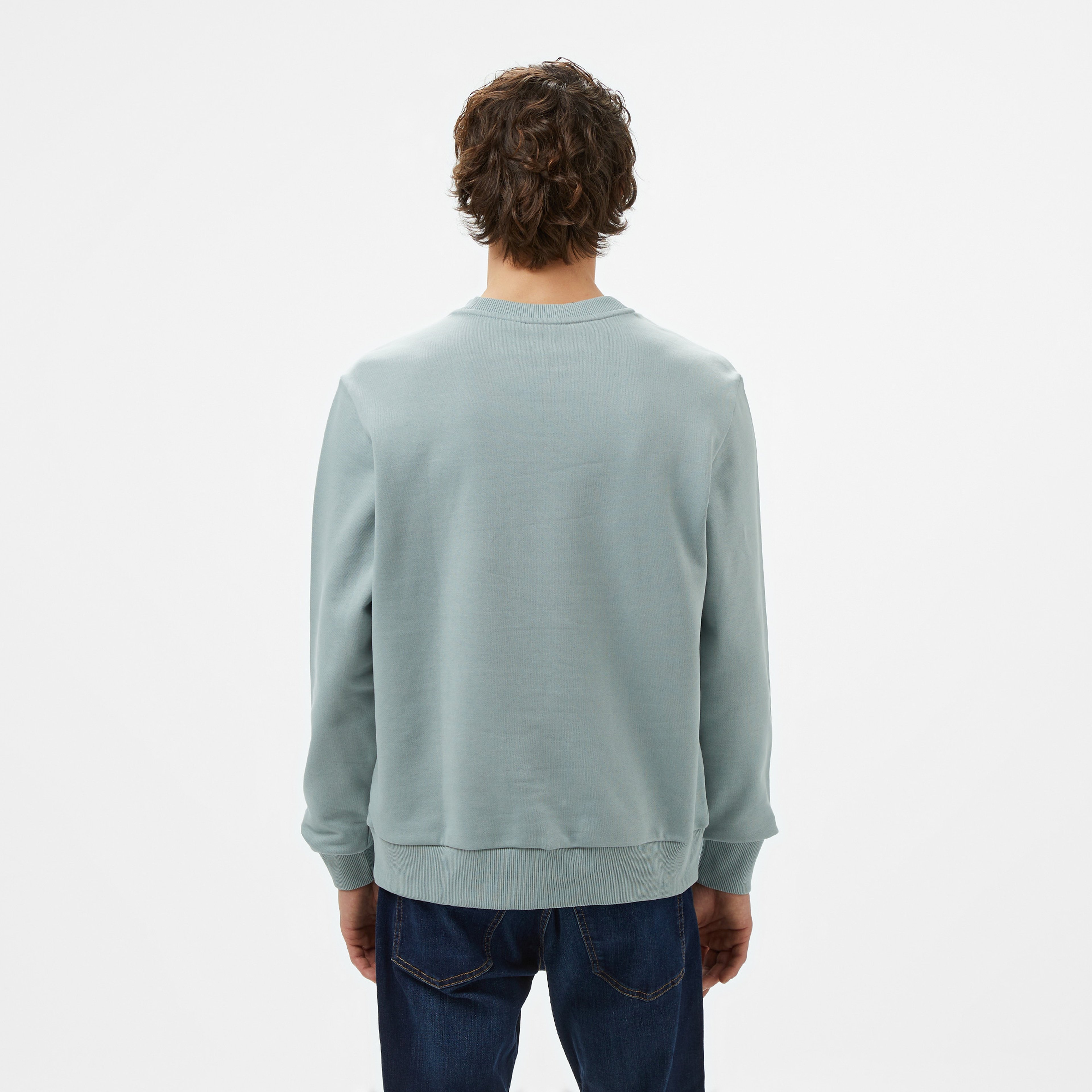 Calvin Klein City Photo Print Erkek Gri Sweatshirt