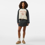 Karl Kani Woven Signature Street Academy Crop Kadın Siyah Sweatshirt