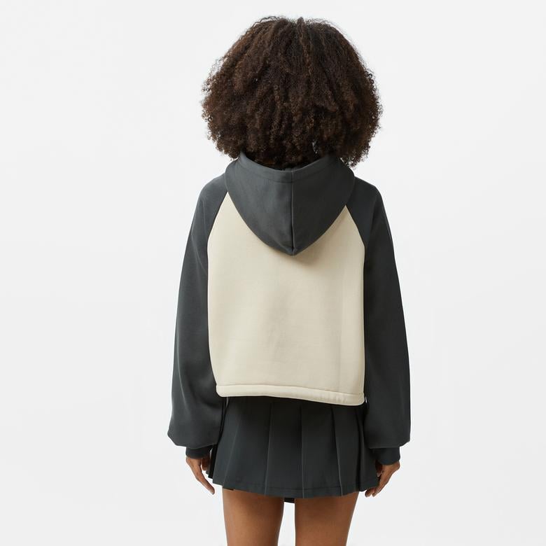 Karl Kani Woven Signature Street Academy Crop Kadın Siyah Sweatshirt