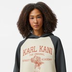 Karl Kani Woven Signature Street Academy Crop Kadın Siyah Sweatshirt