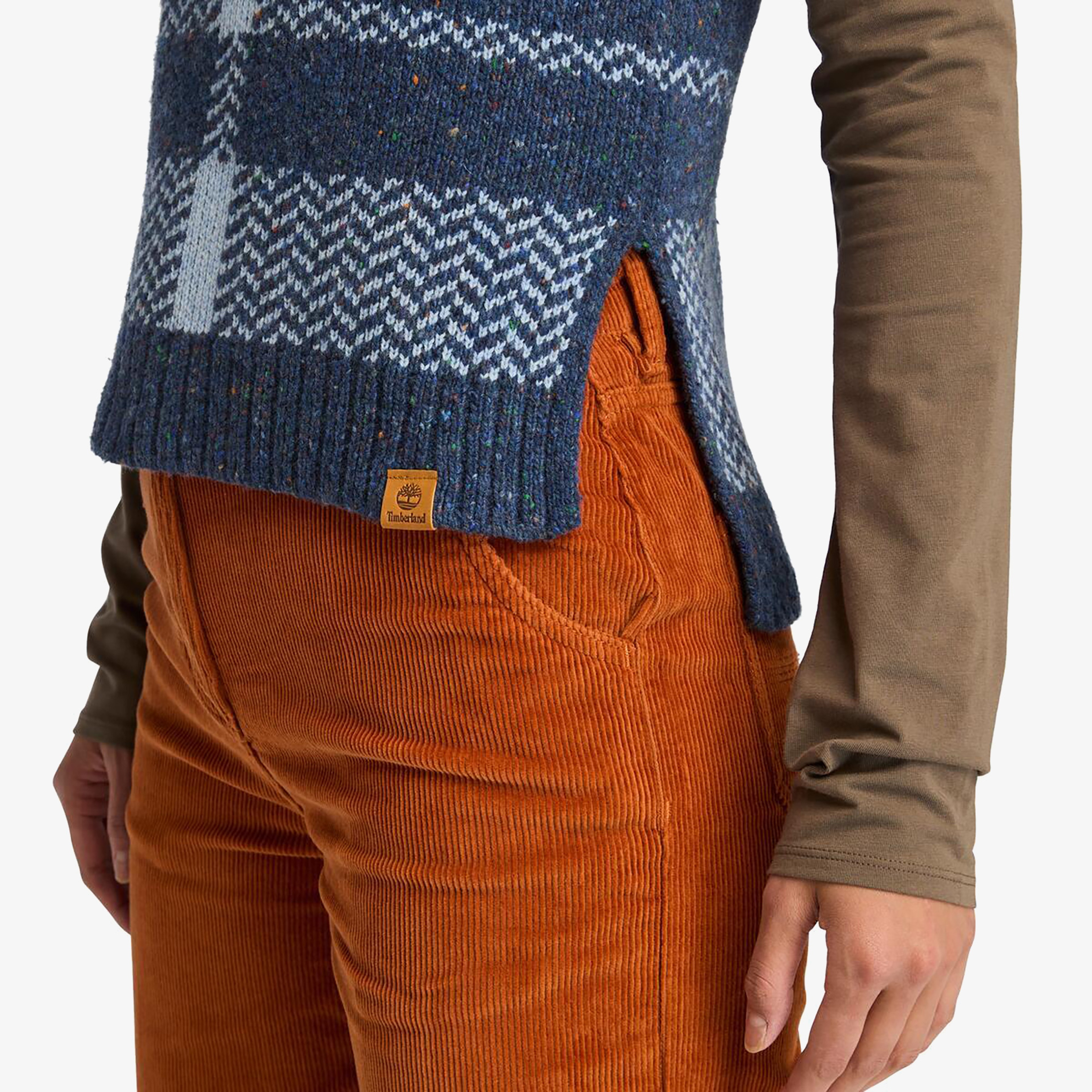 Timberland Wool Blend Vest Kadın Mavi Süveter