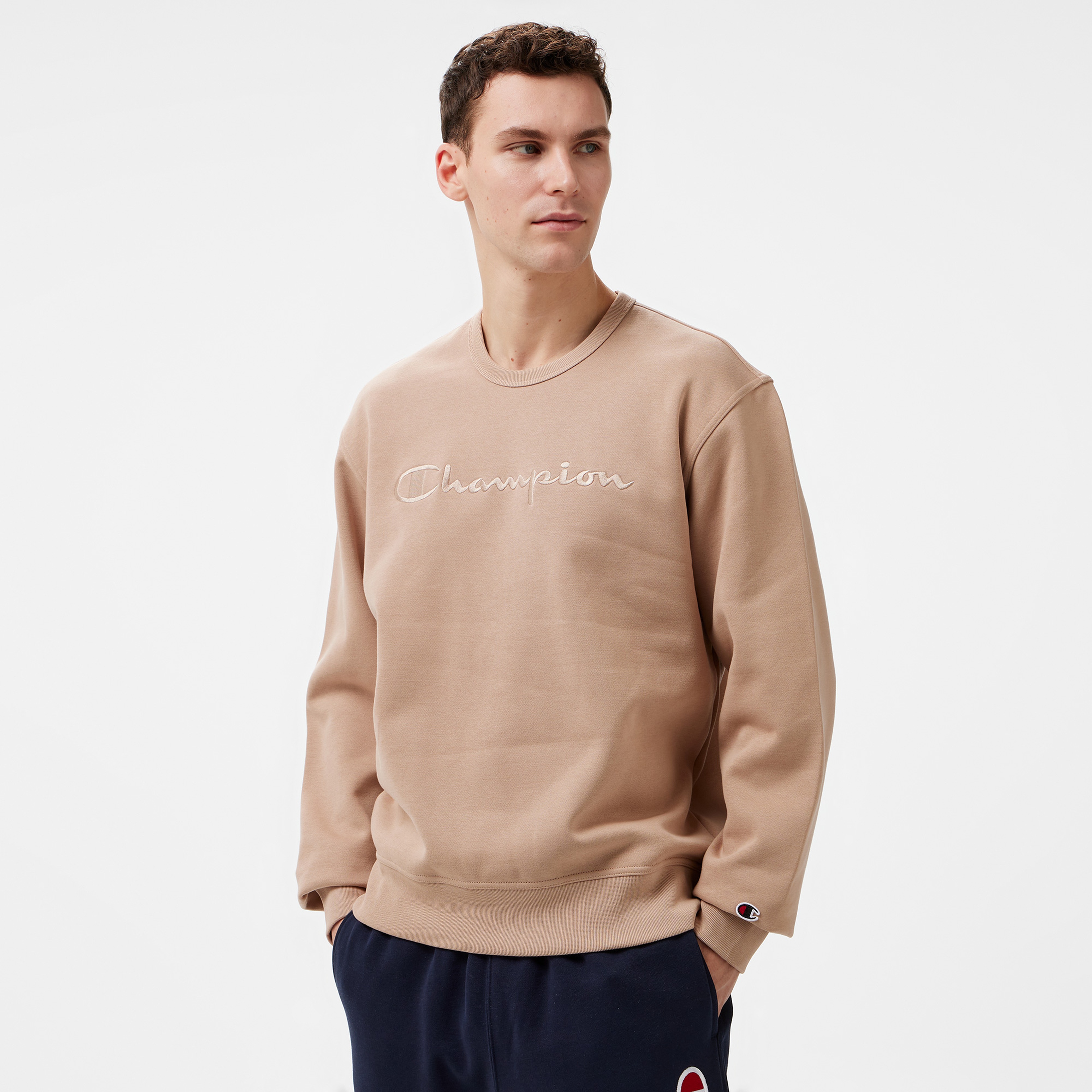 Champion Erkek Bej Sweatshirt