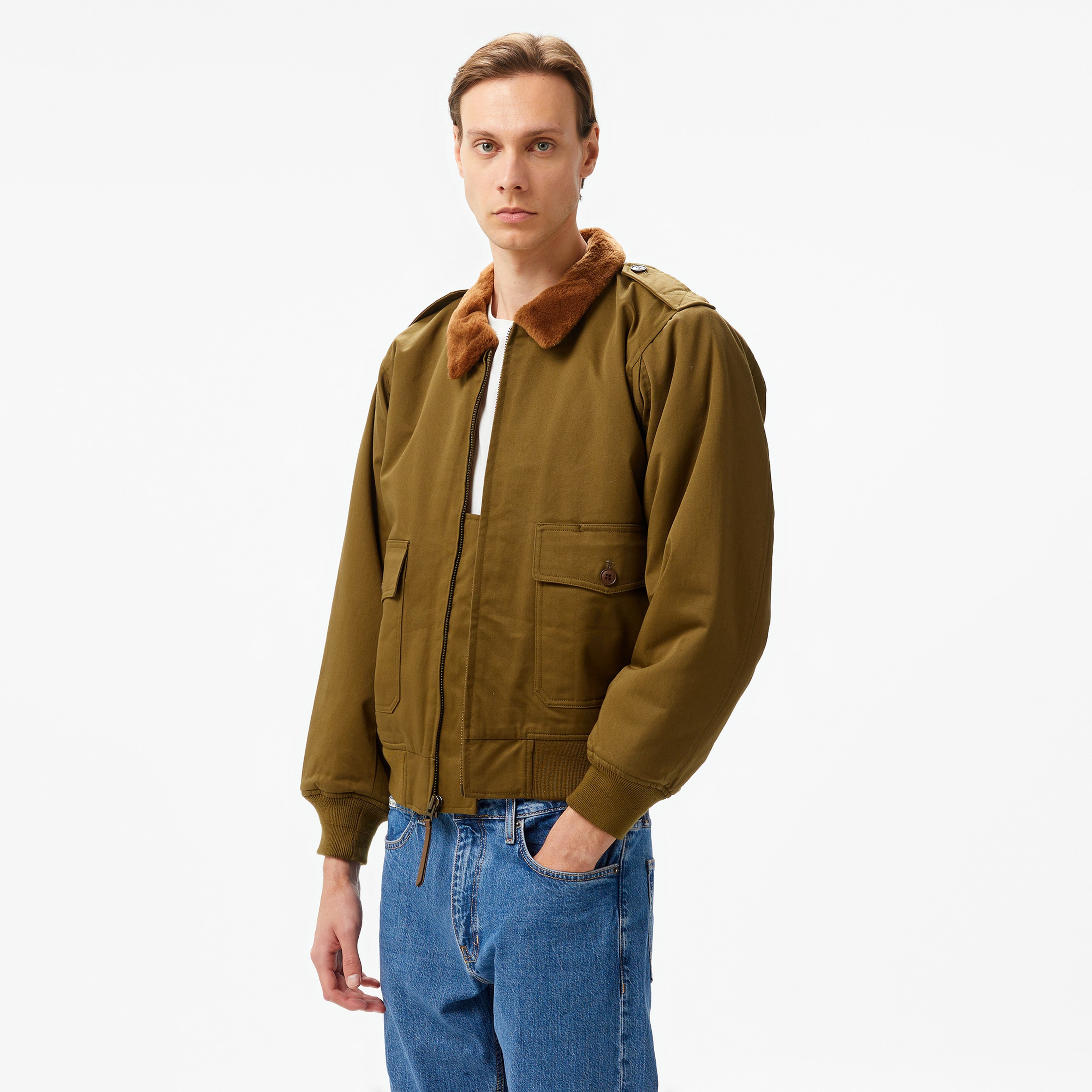 Alpha Industries 1940S B-10 Flight Unisex Yeşil Ceket