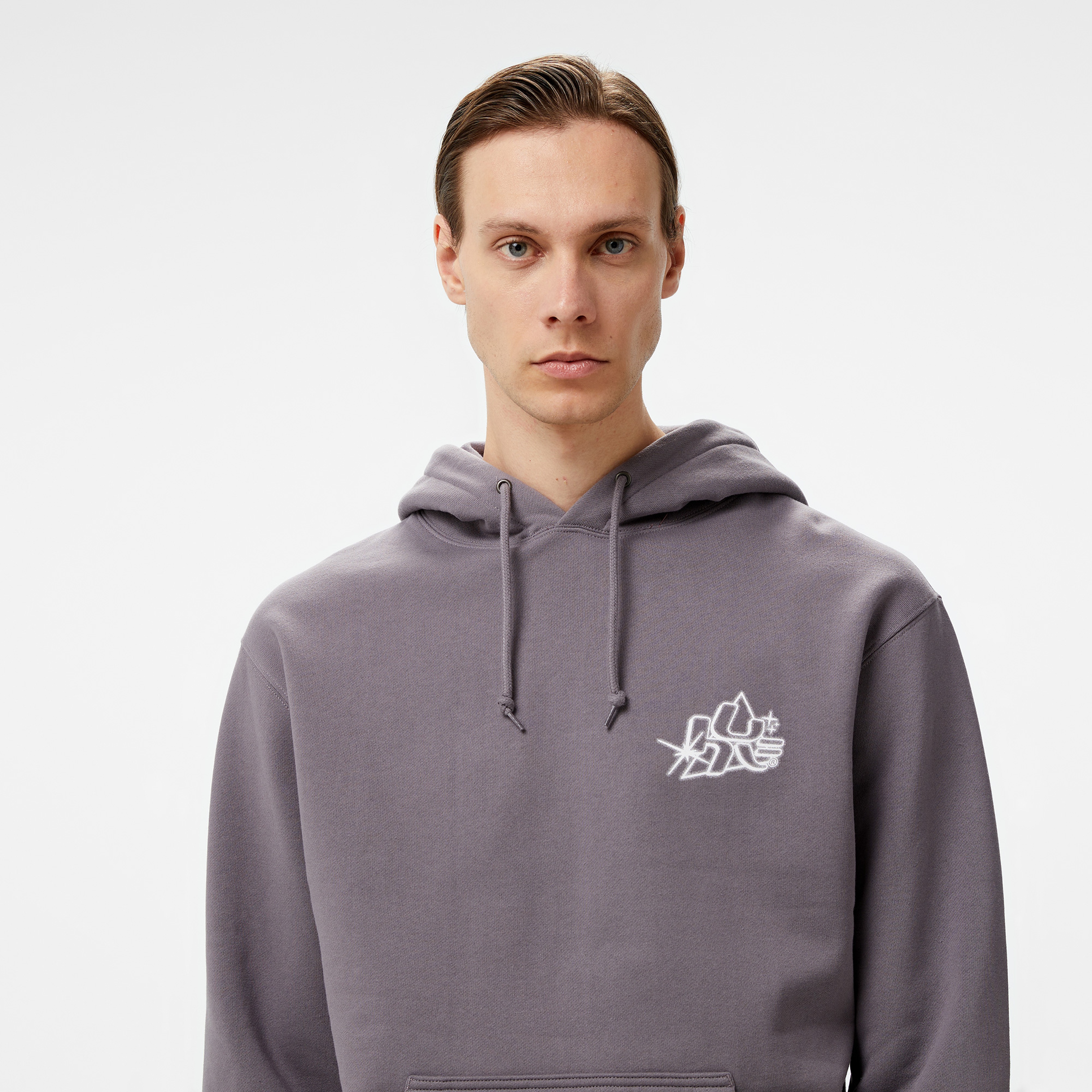 HUF Glow Pullover Erkek Mor Sweatshirt