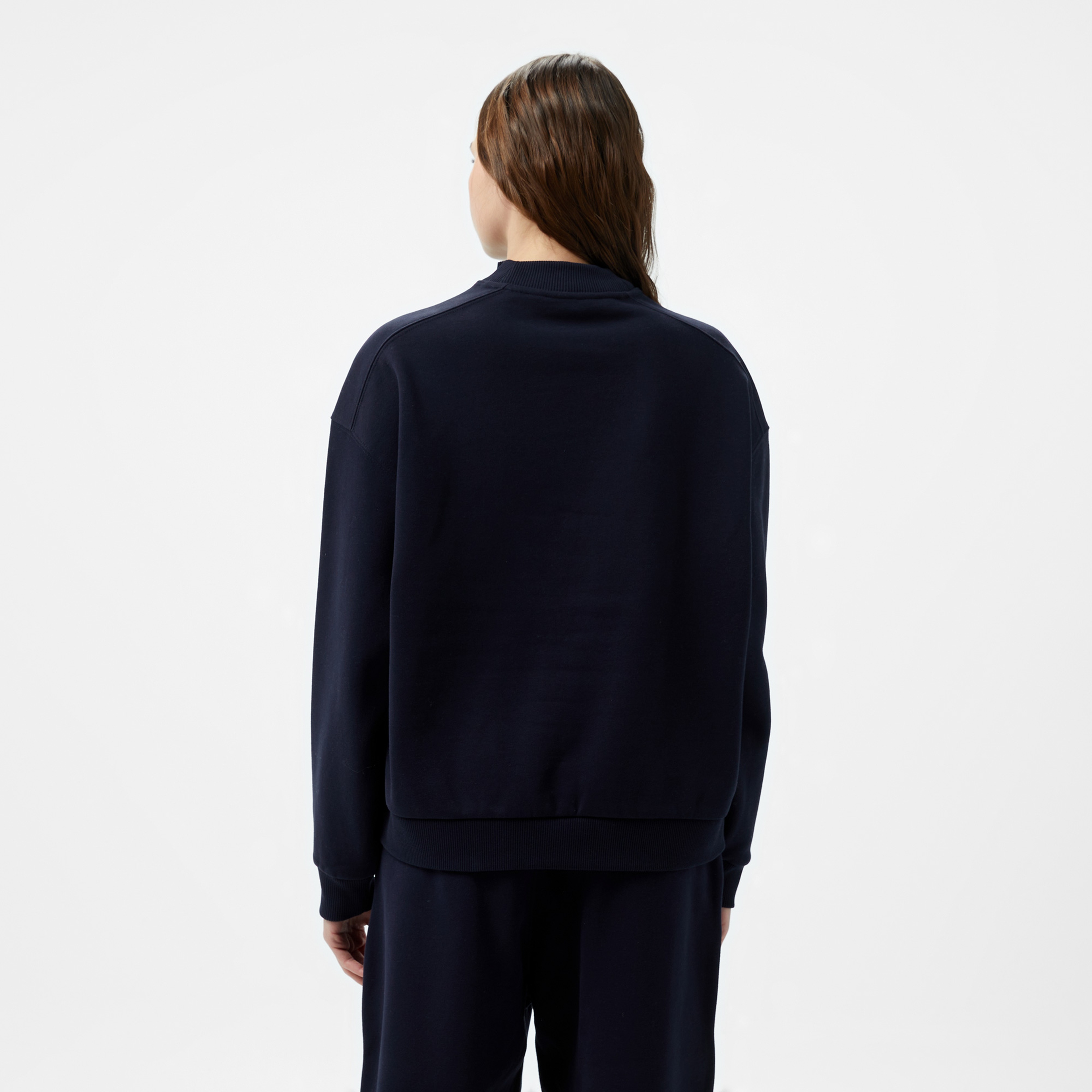 Tommy Hilfiger Varsity Crest Kadın Mavi Sweatshirt
