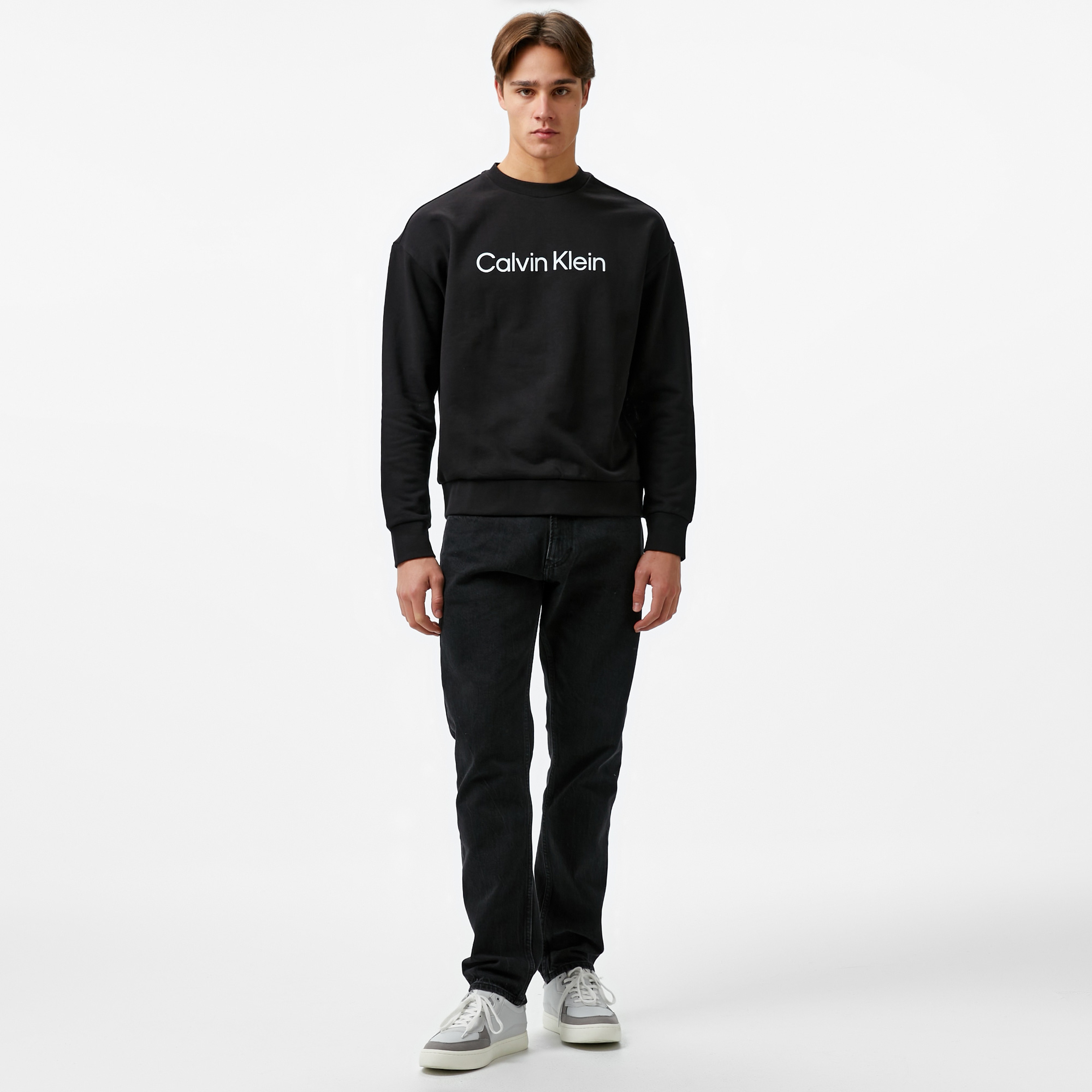Calvin Klein Hero Logo Comfort Erkek Siyah Sweatshirt