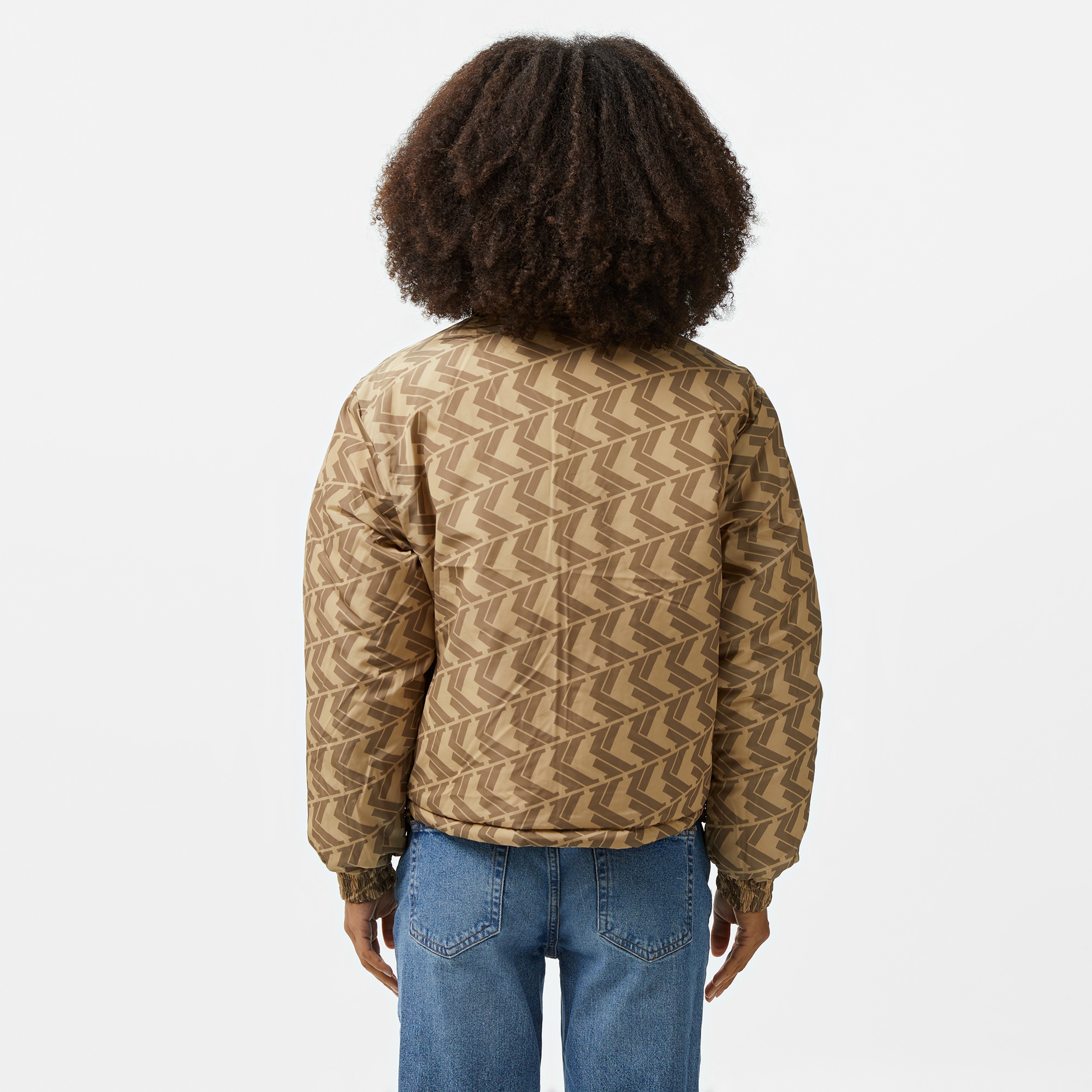 Karl Kani Og Revsersible Puffer Kadın Bej Ceket