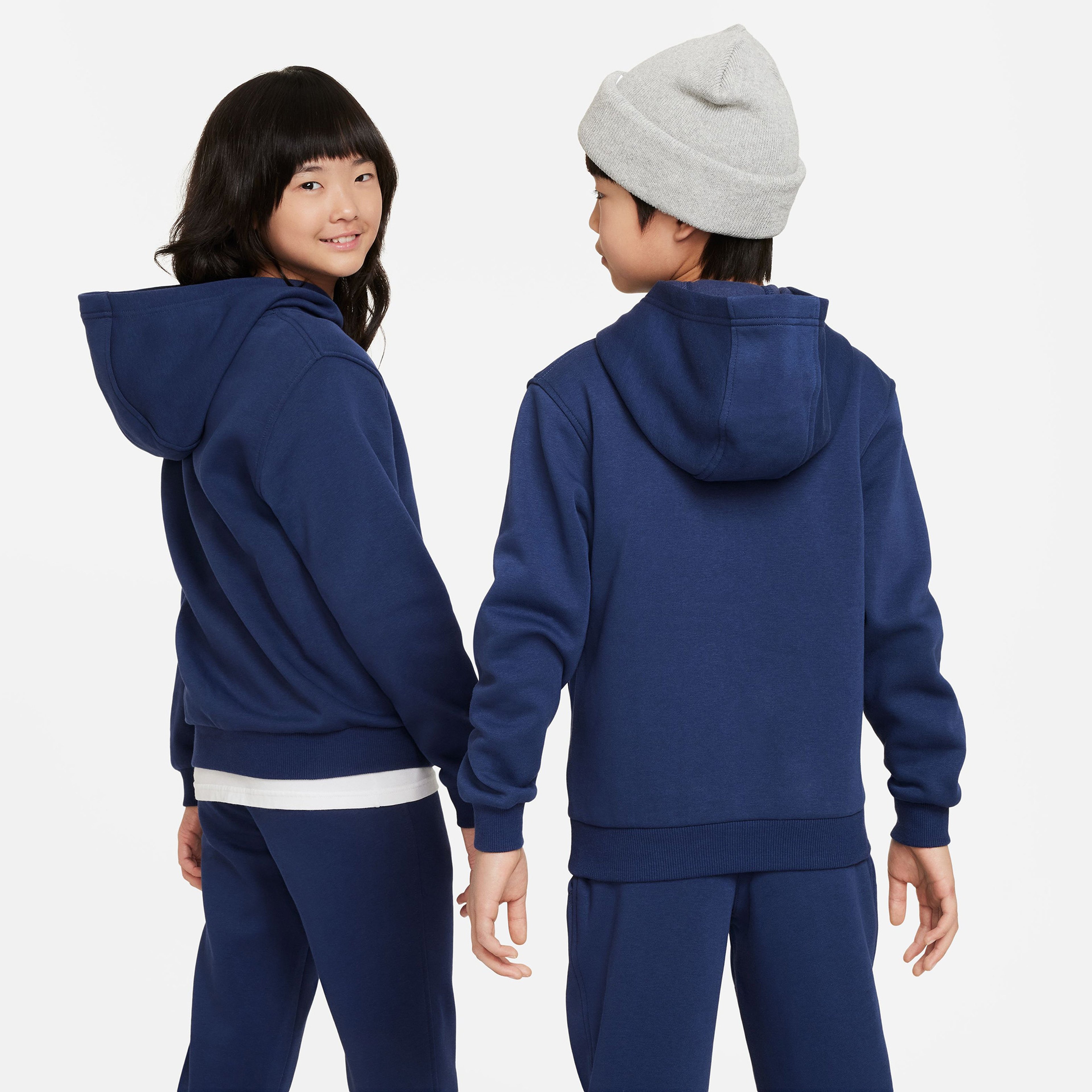 Nike Sportswear Club Fleece Çocuk Lacivert Kapüşonlu Sweatshirt