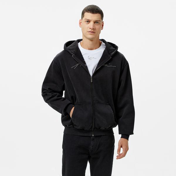 Karl Kani Autograph Heavy Os Zip Erkek Siyah Sweatshirt