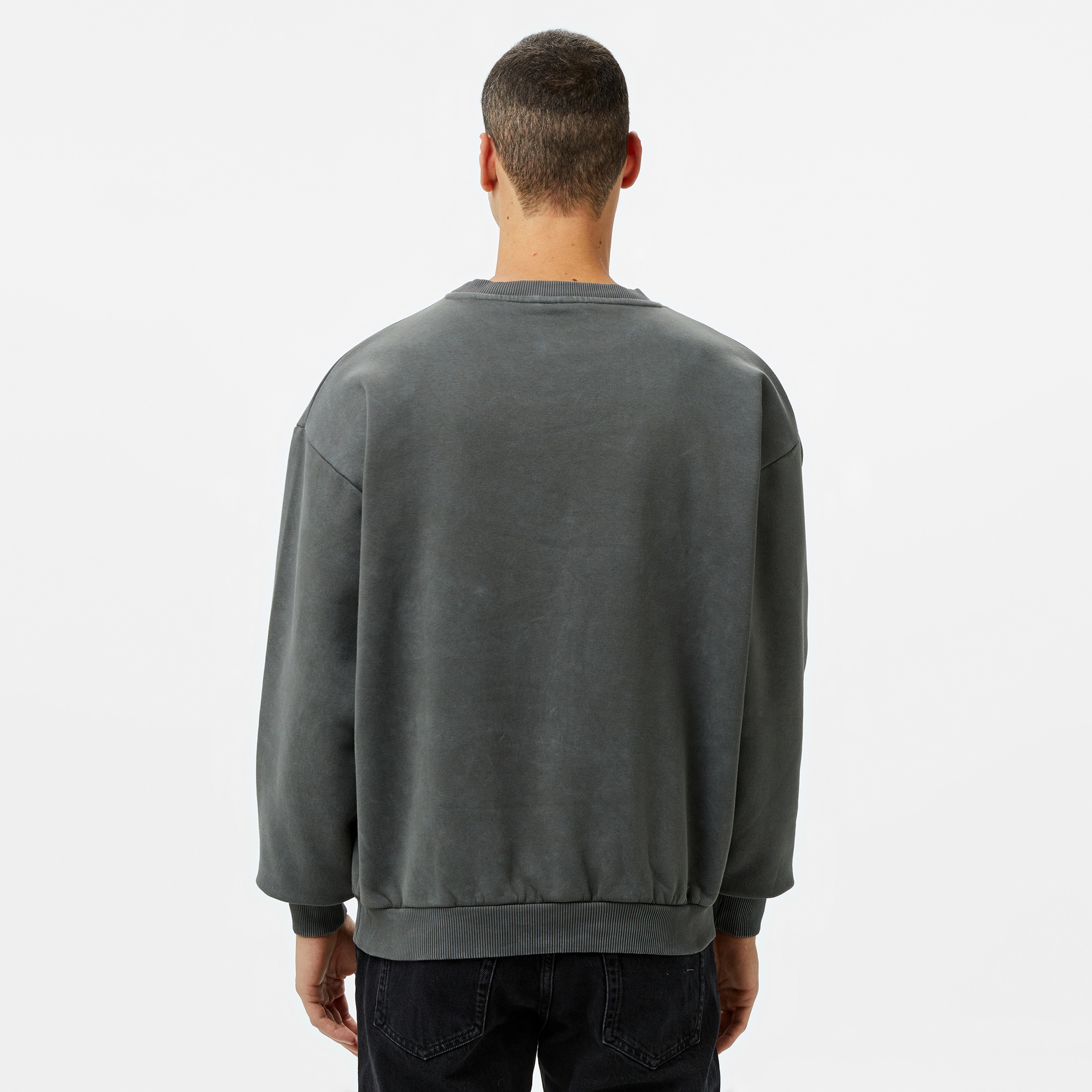 Karl Kani Kani Street Academy Washed Os Crew Erkek Gri Sweatshirt