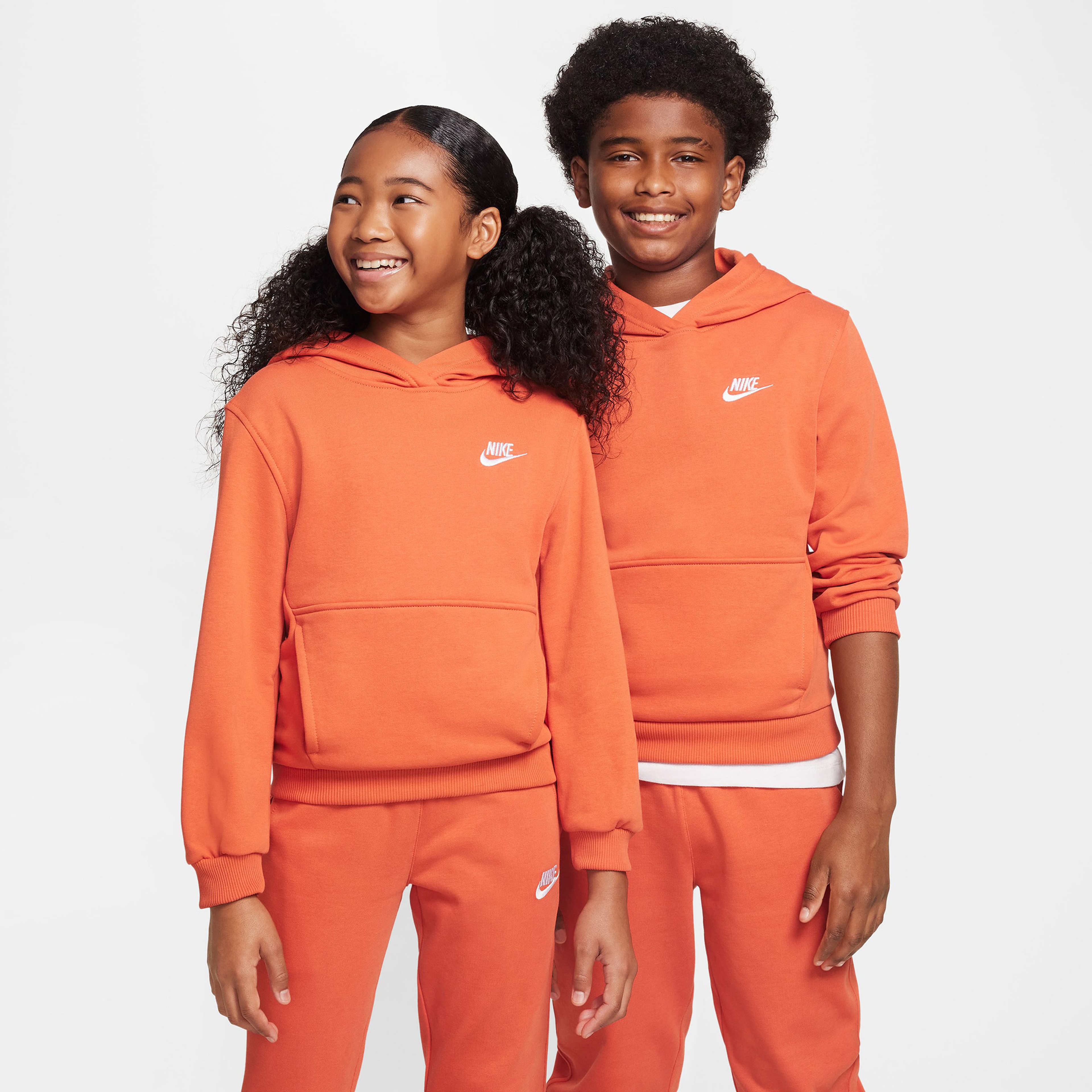 Nike Sportswear Club Fleece Çocuk Turuncu Kapüşonlu Sweatshirt