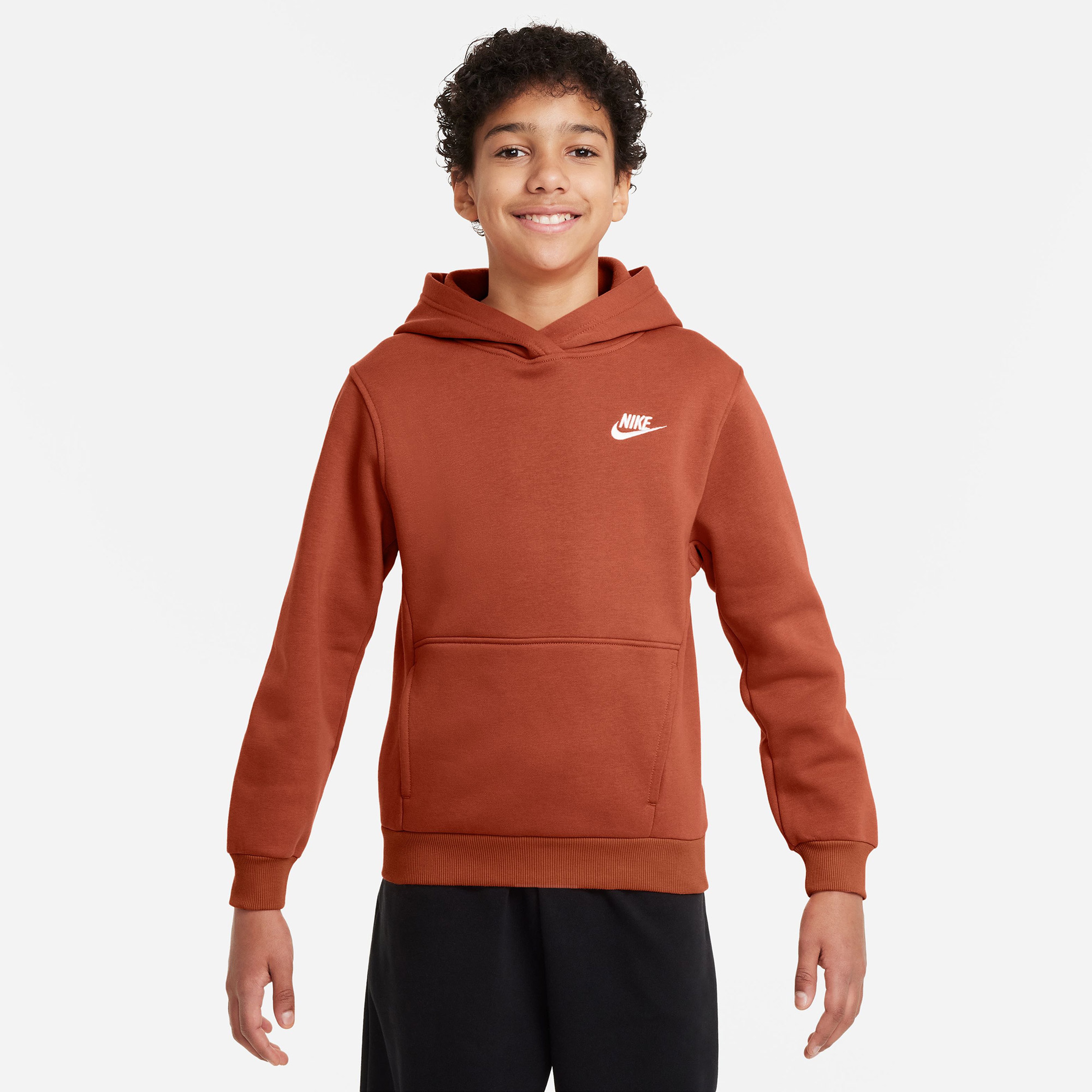 Nike Sportswear Club Fleece Çocuk Turuncu Kapüşonlu Sweatshirt